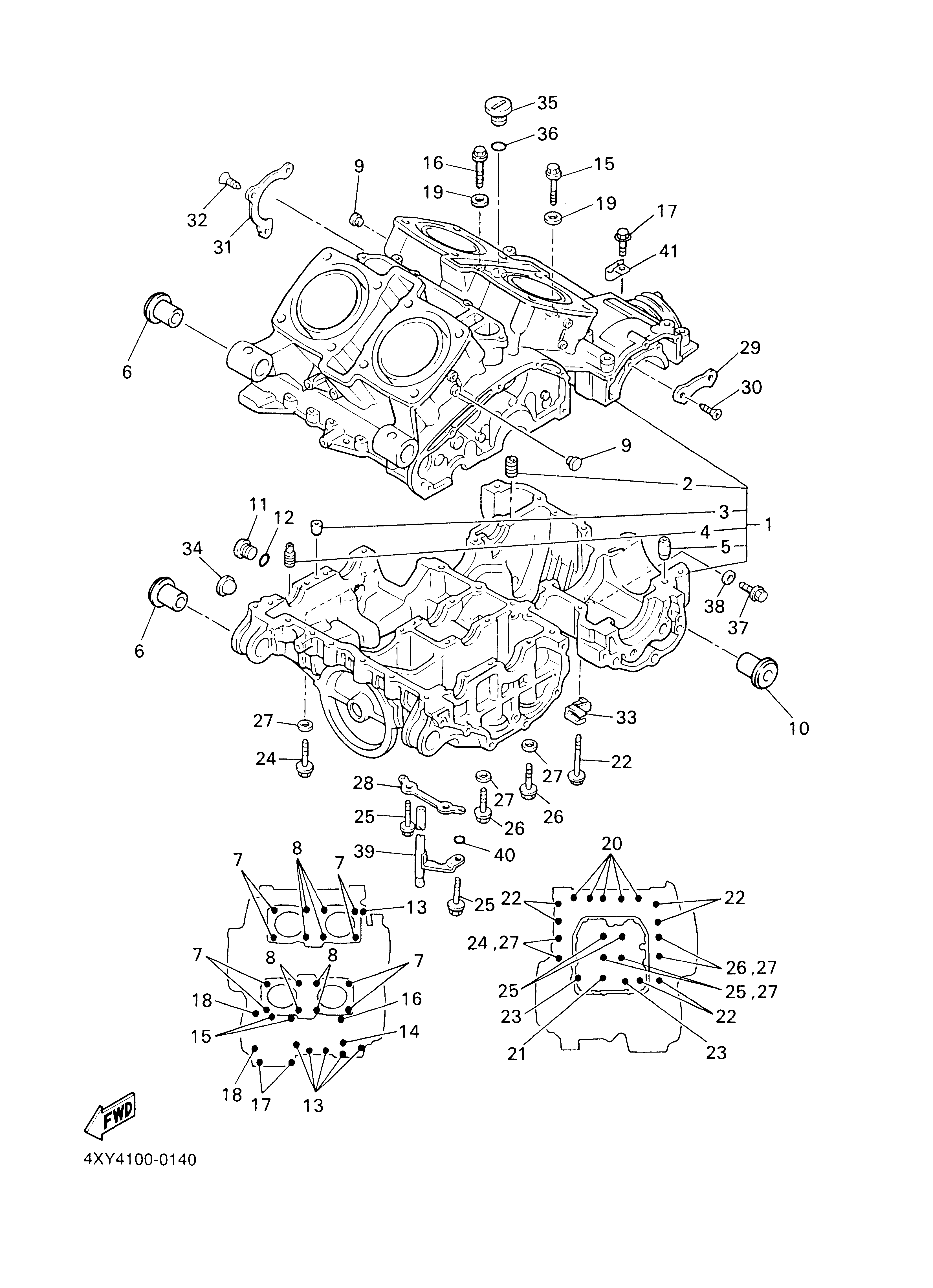 CRANKCASE ภาพแยกชิ้นส่วน