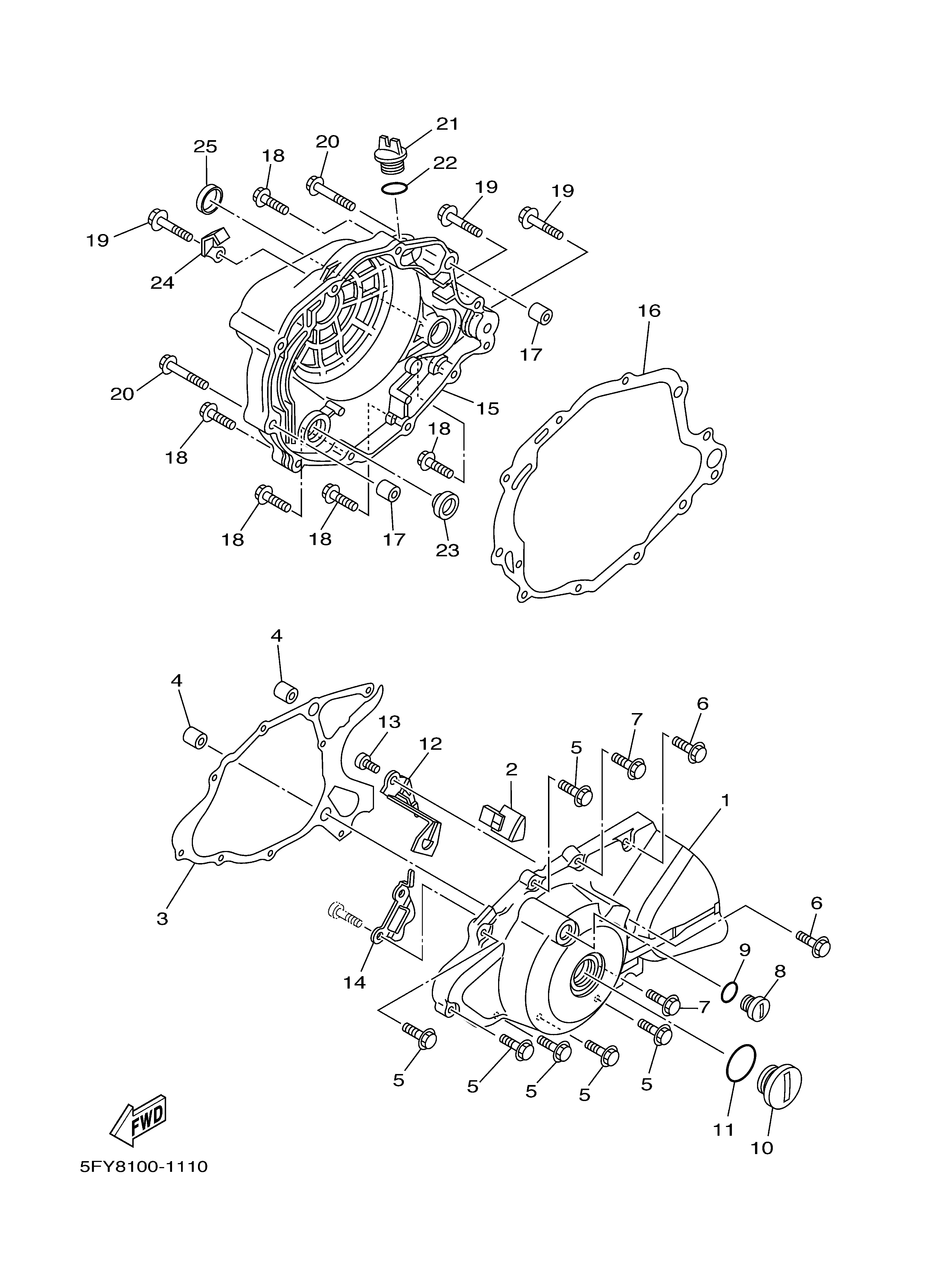 CRANKCASE COVER 1 Despieces