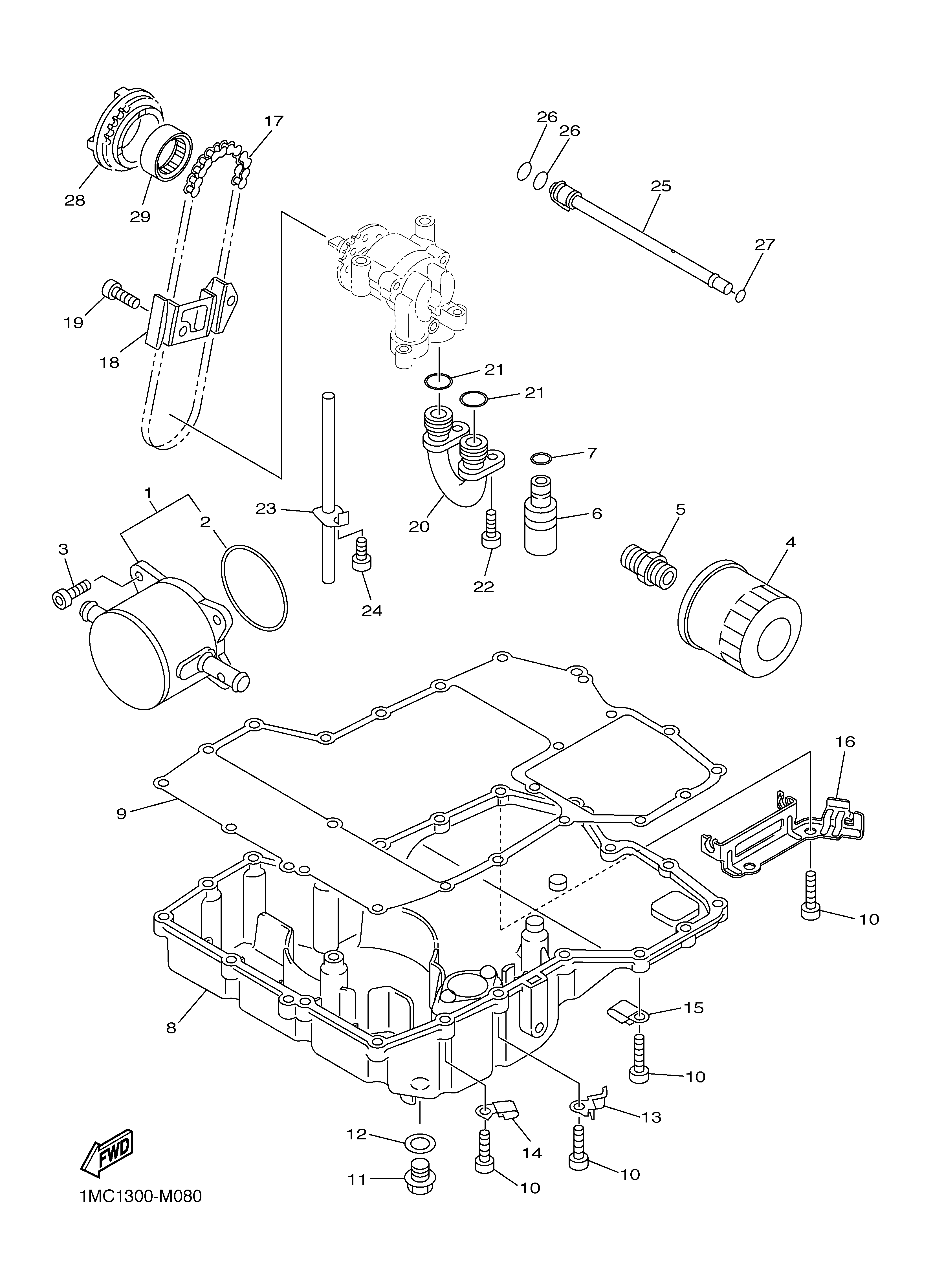 OIL COOLER 爆炸图