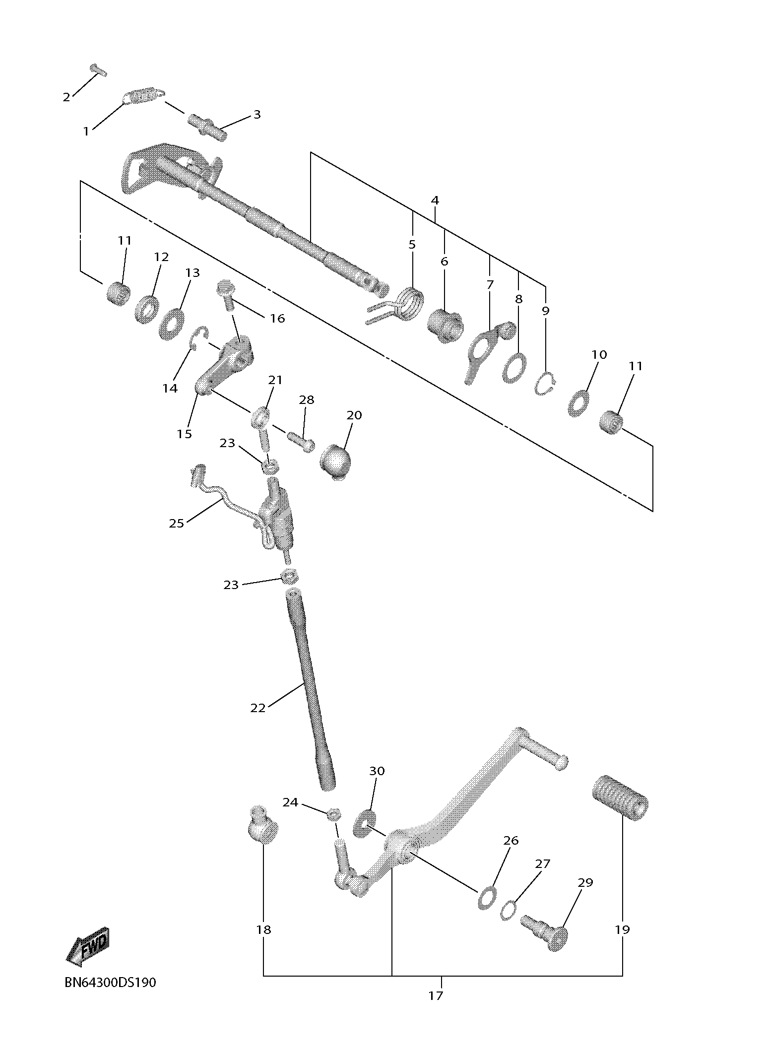 SHIFT SHAFT ภาพแยกชิ้นส่วน