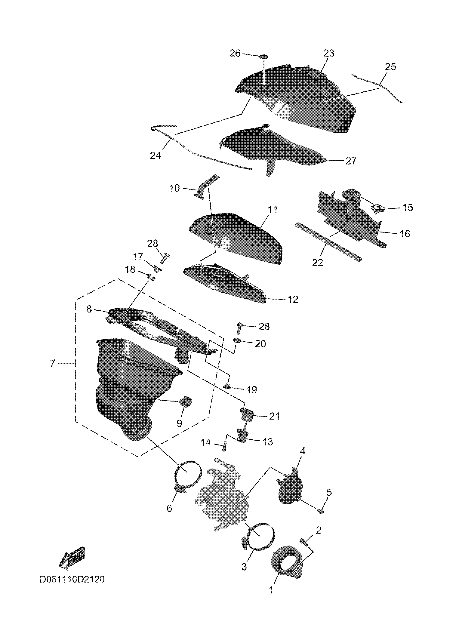 INTAKE Exploded diagrams