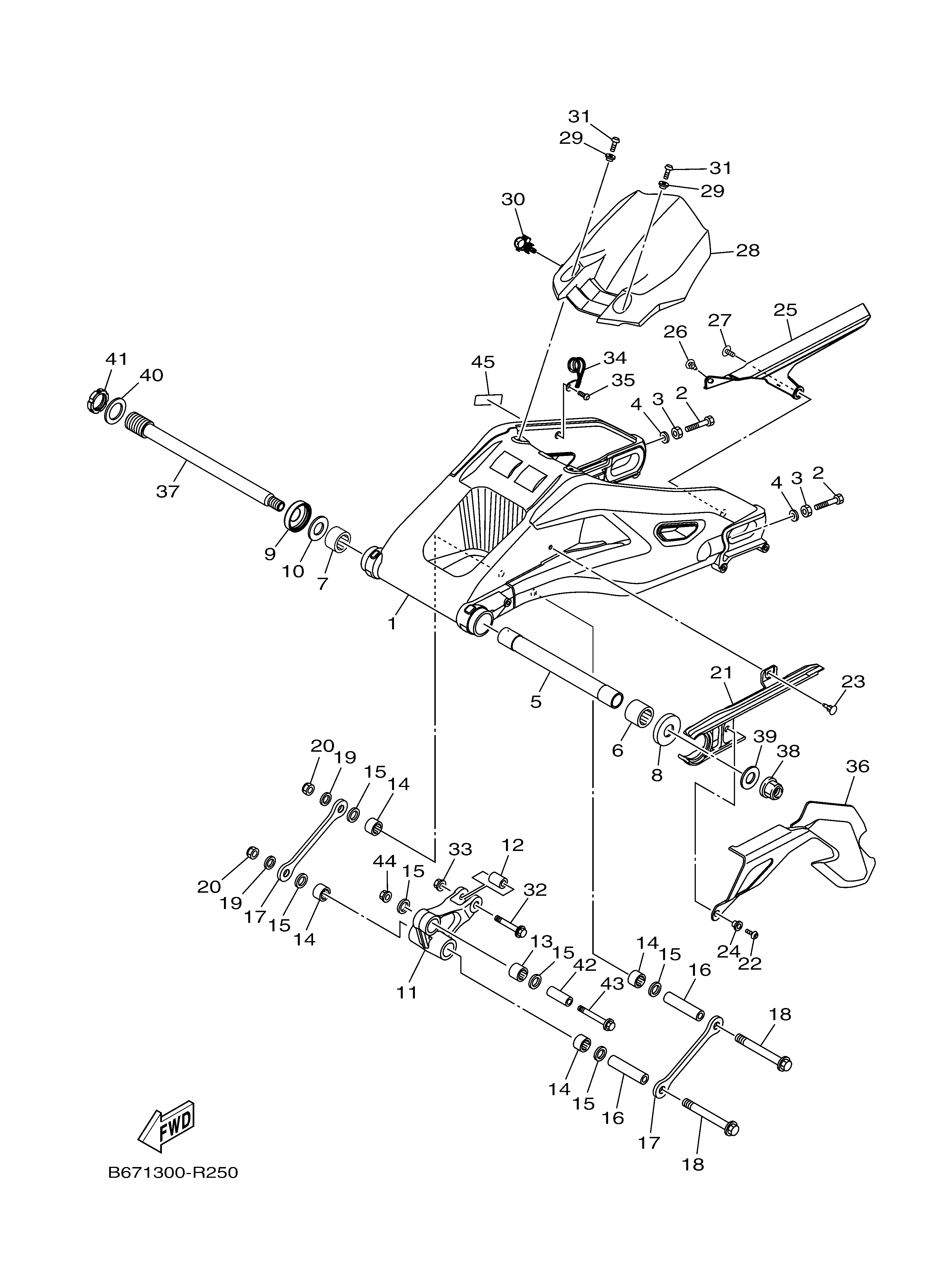 REAR ARM ภาพแยกชิ้นส่วน