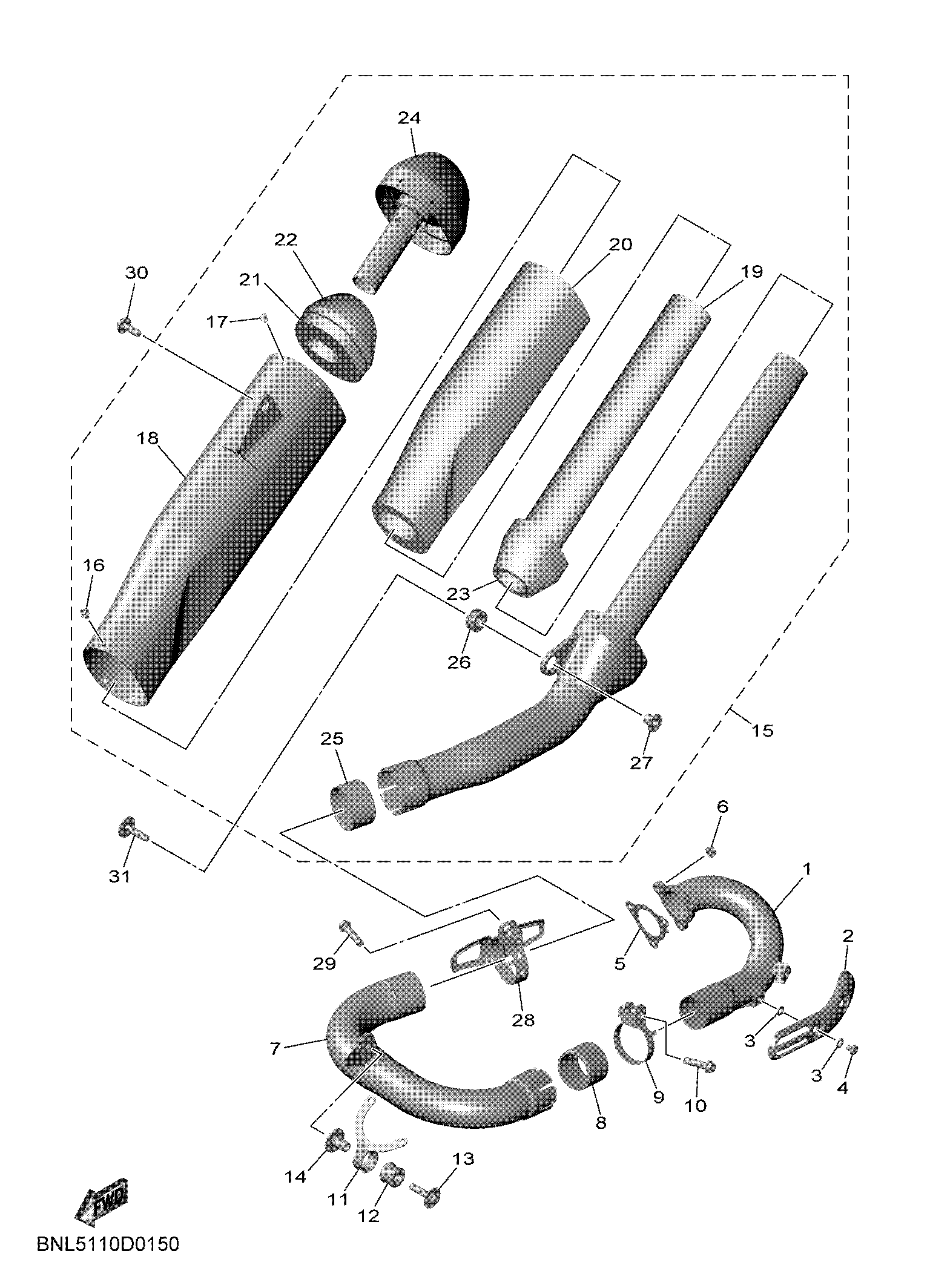 EXHAUST Vistas explodidas
