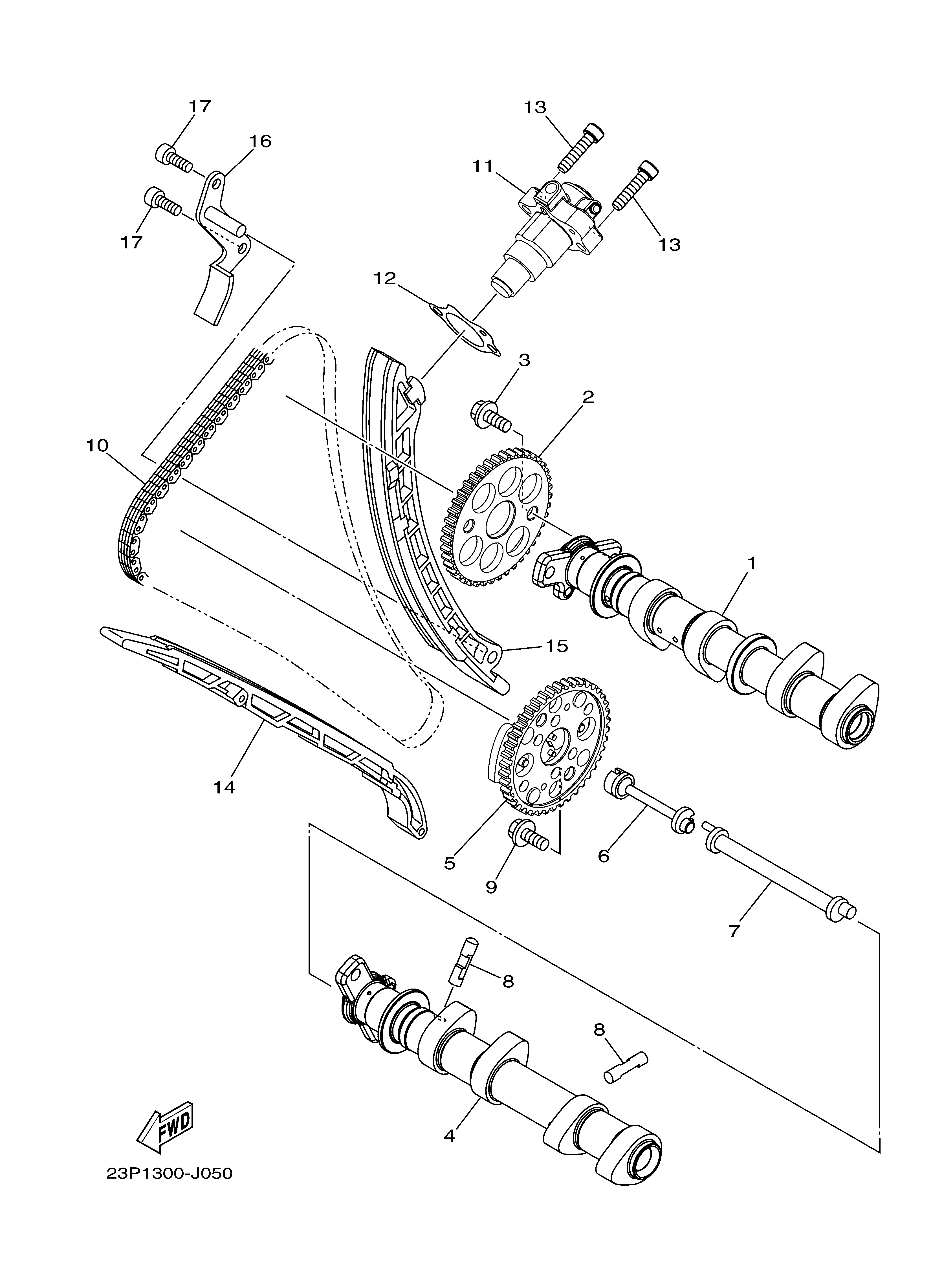 CAMSHAFT CHAIN Exploded diagrams