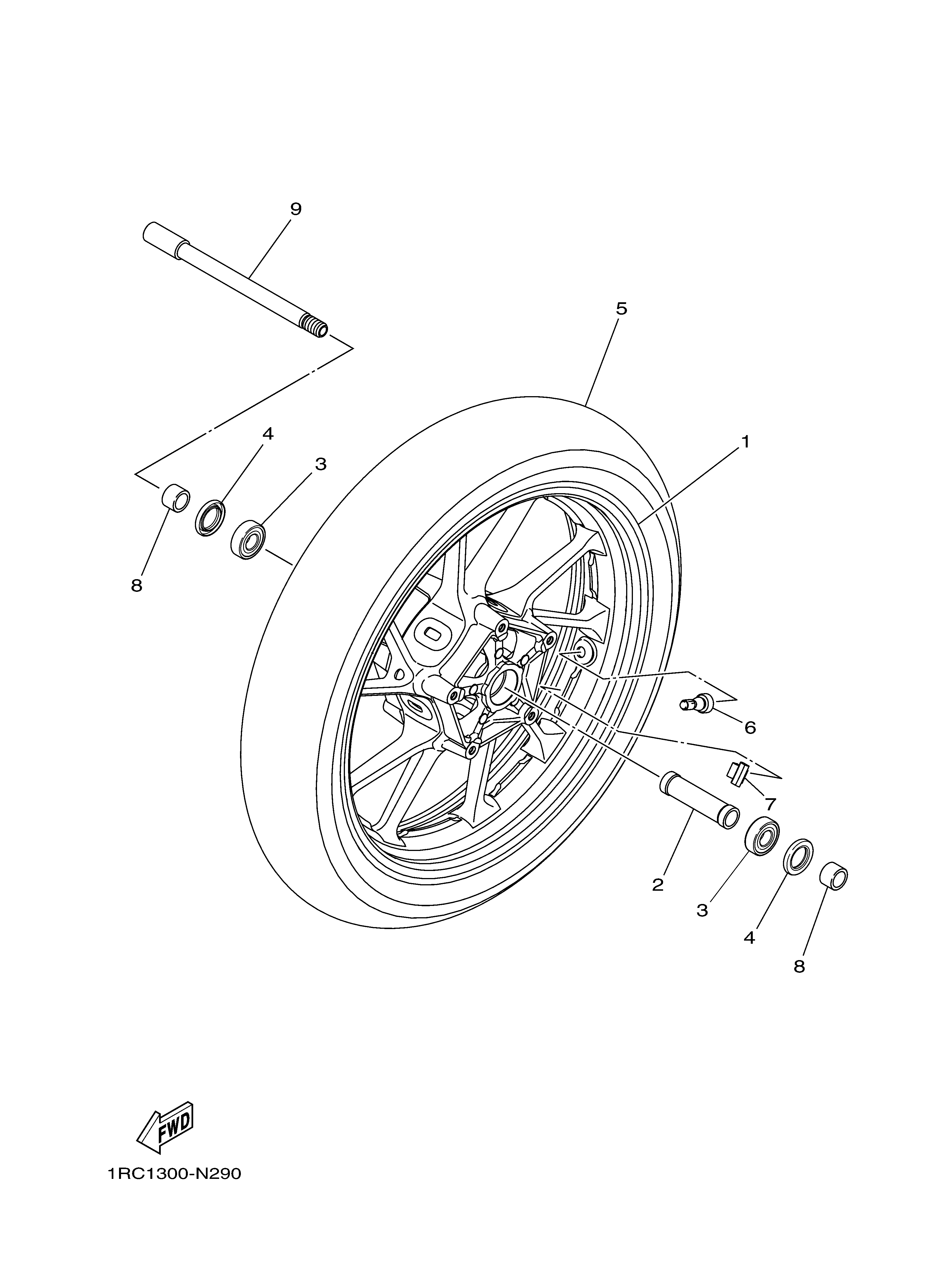 FRONT WHEEL Exploded diagrams