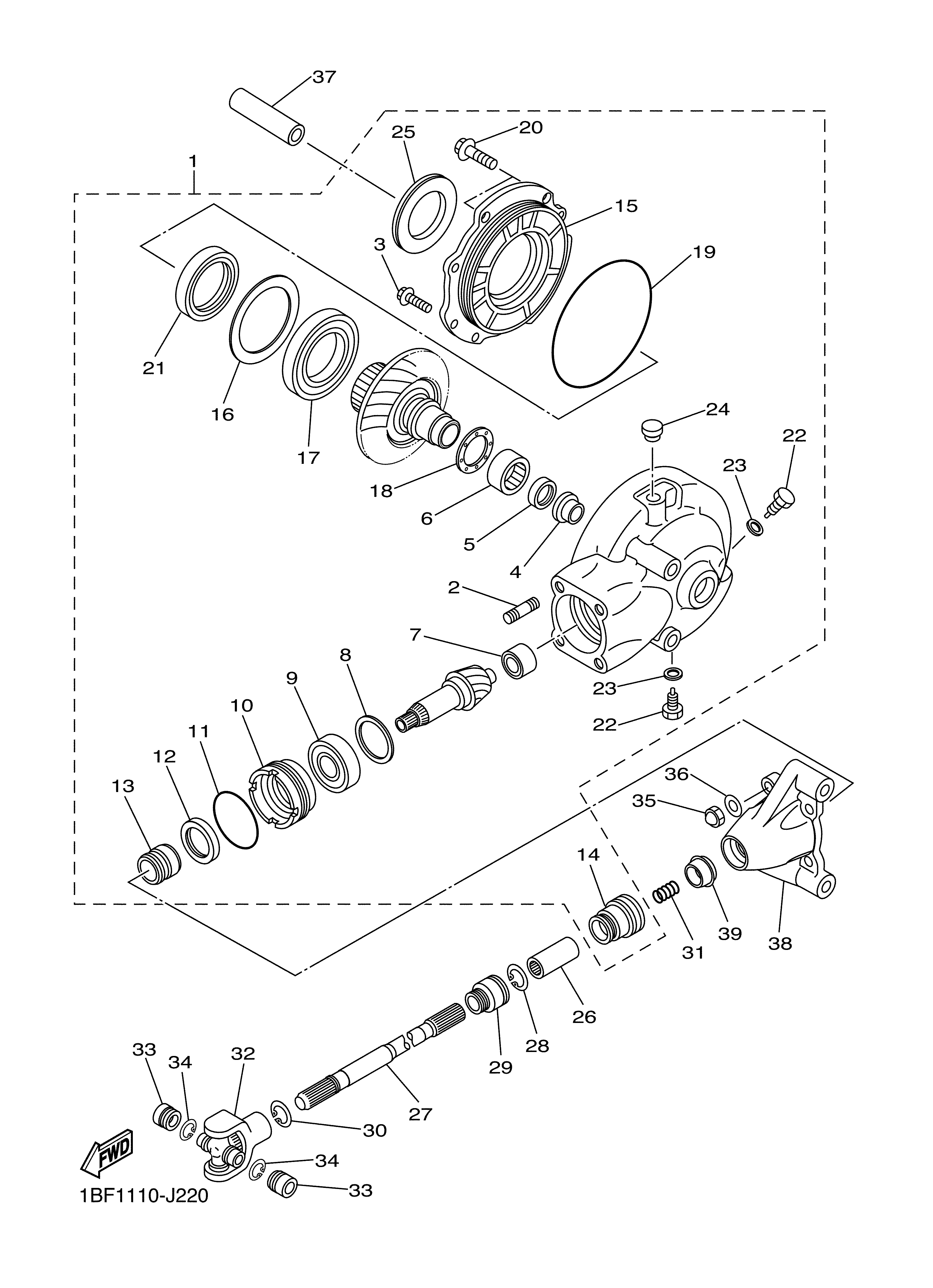 DRIVE SHAFT Diagram terurai