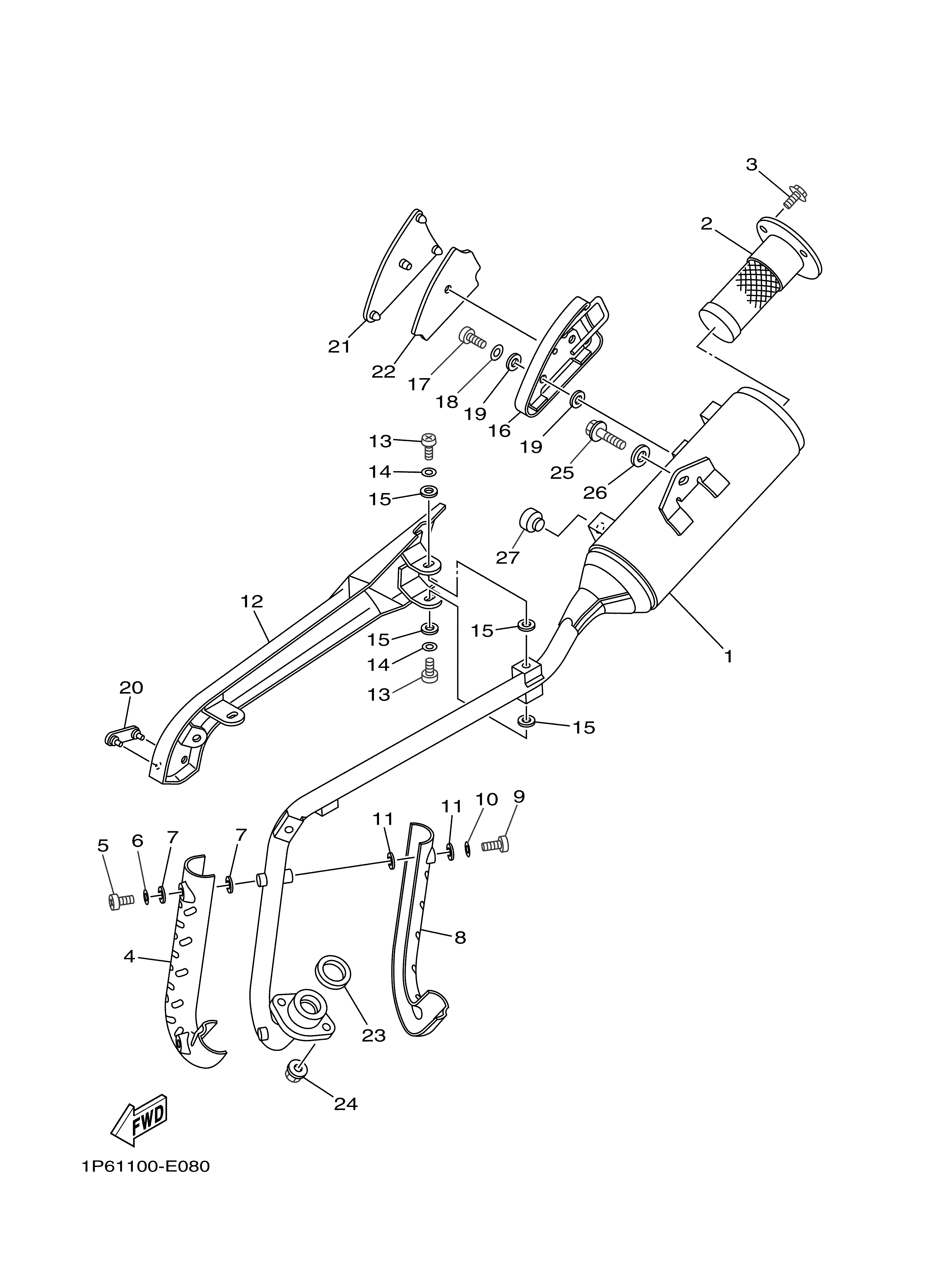 EXHAUST ภาพแยกชิ้นส่วน