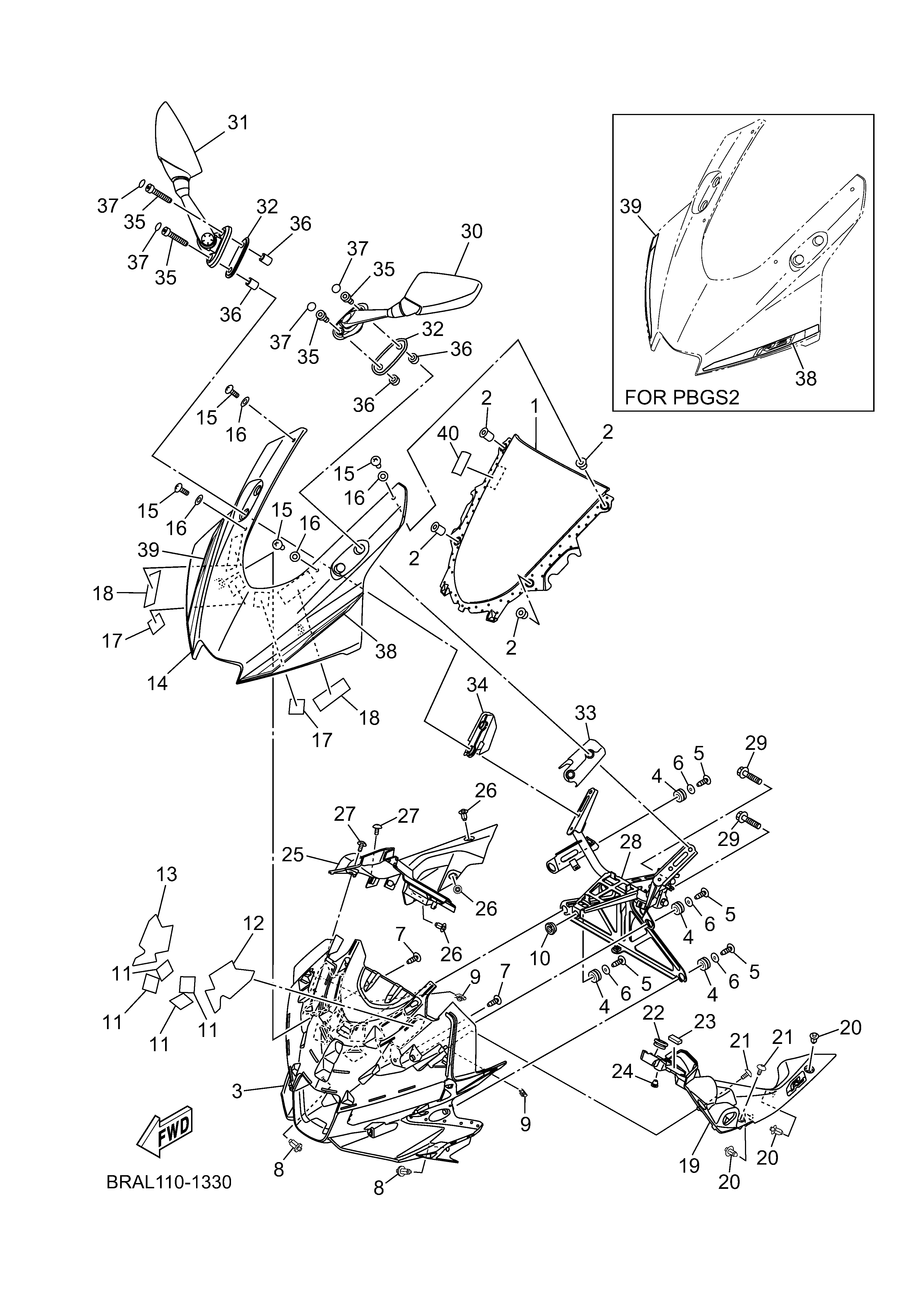 WINDSHIELD ภาพแยกชิ้นส่วน