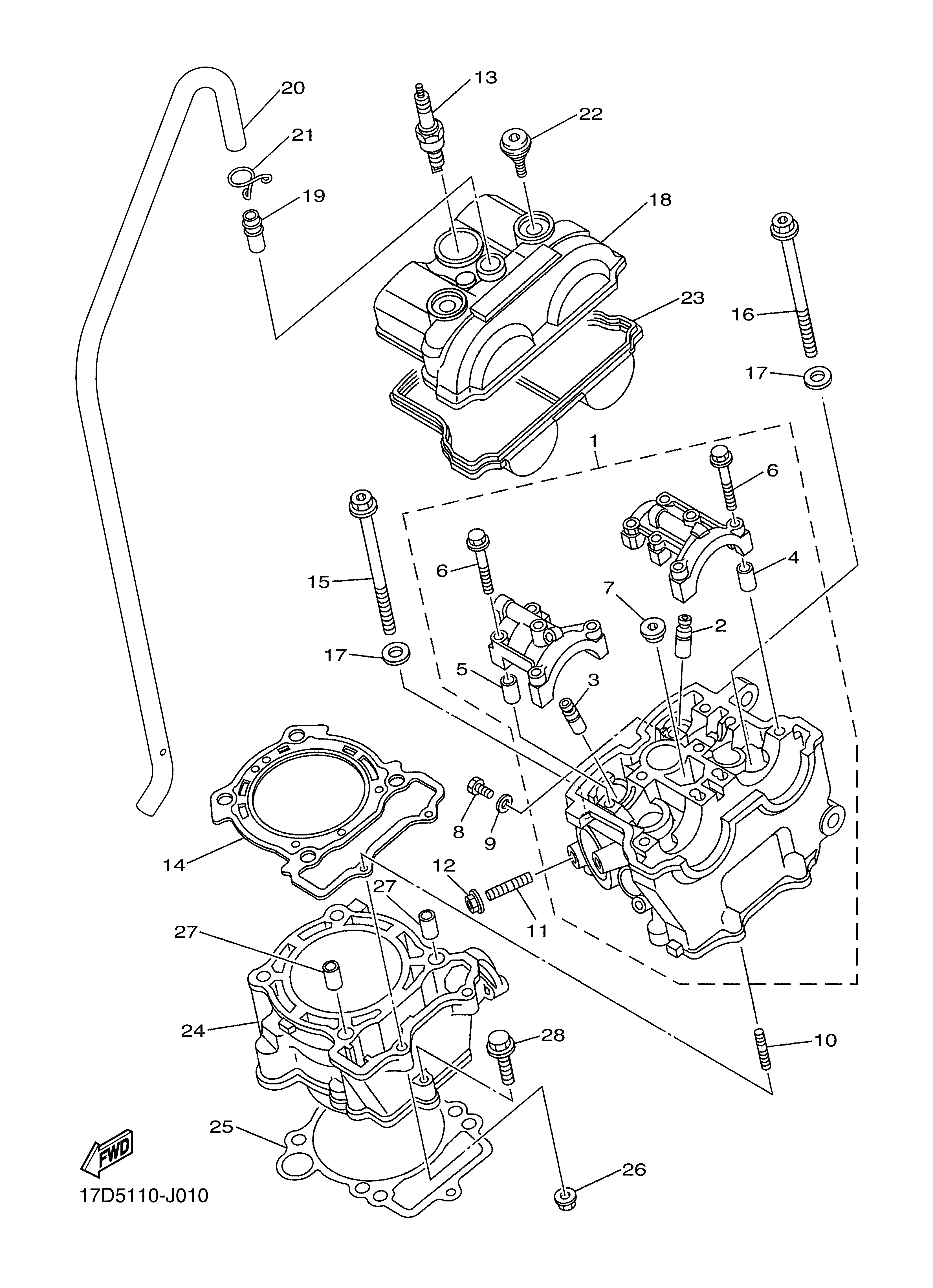 CYLINDER Sơ đồ tách chi tiết