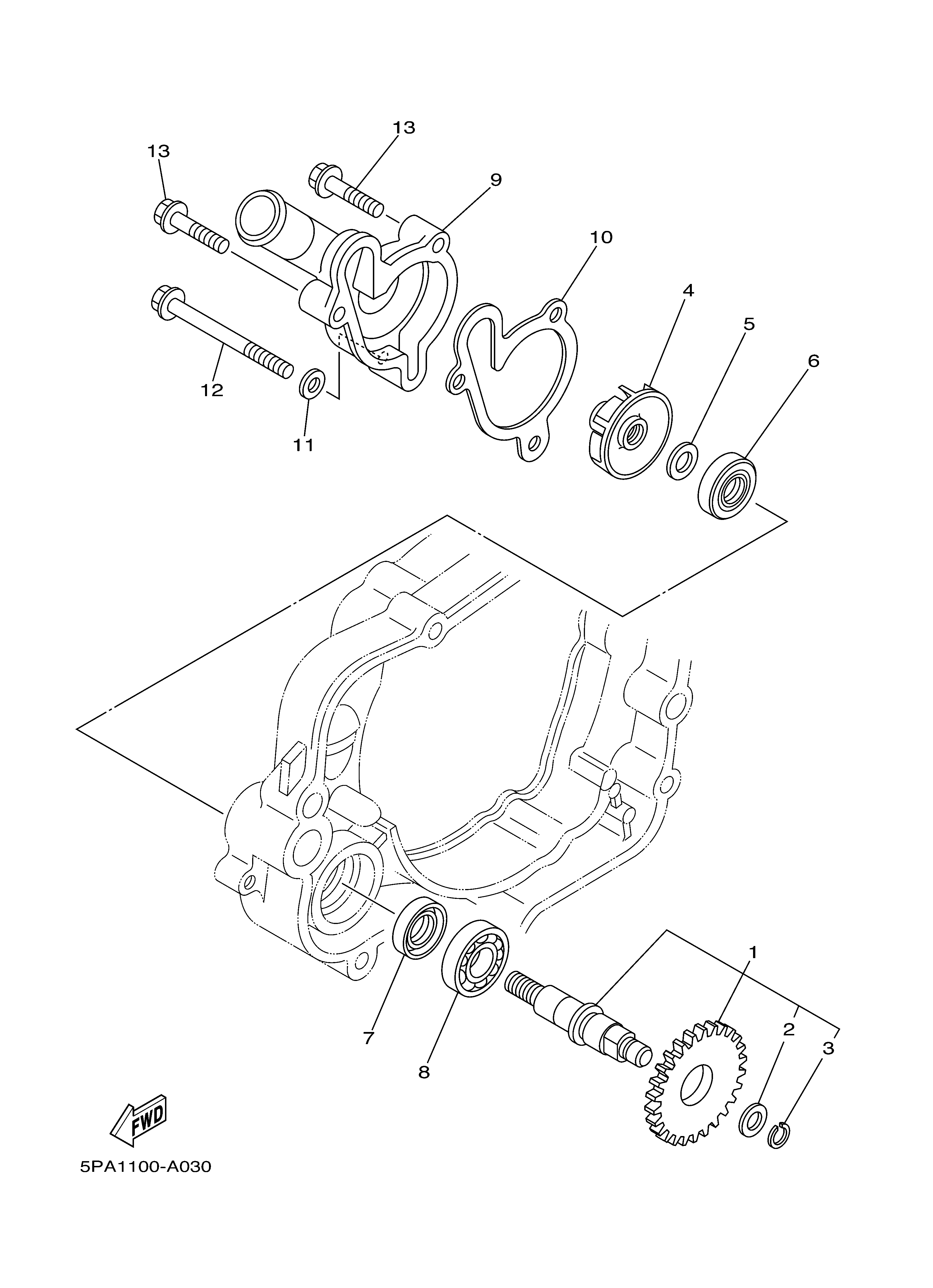WATER PUMP ภาพแยกชิ้นส่วน