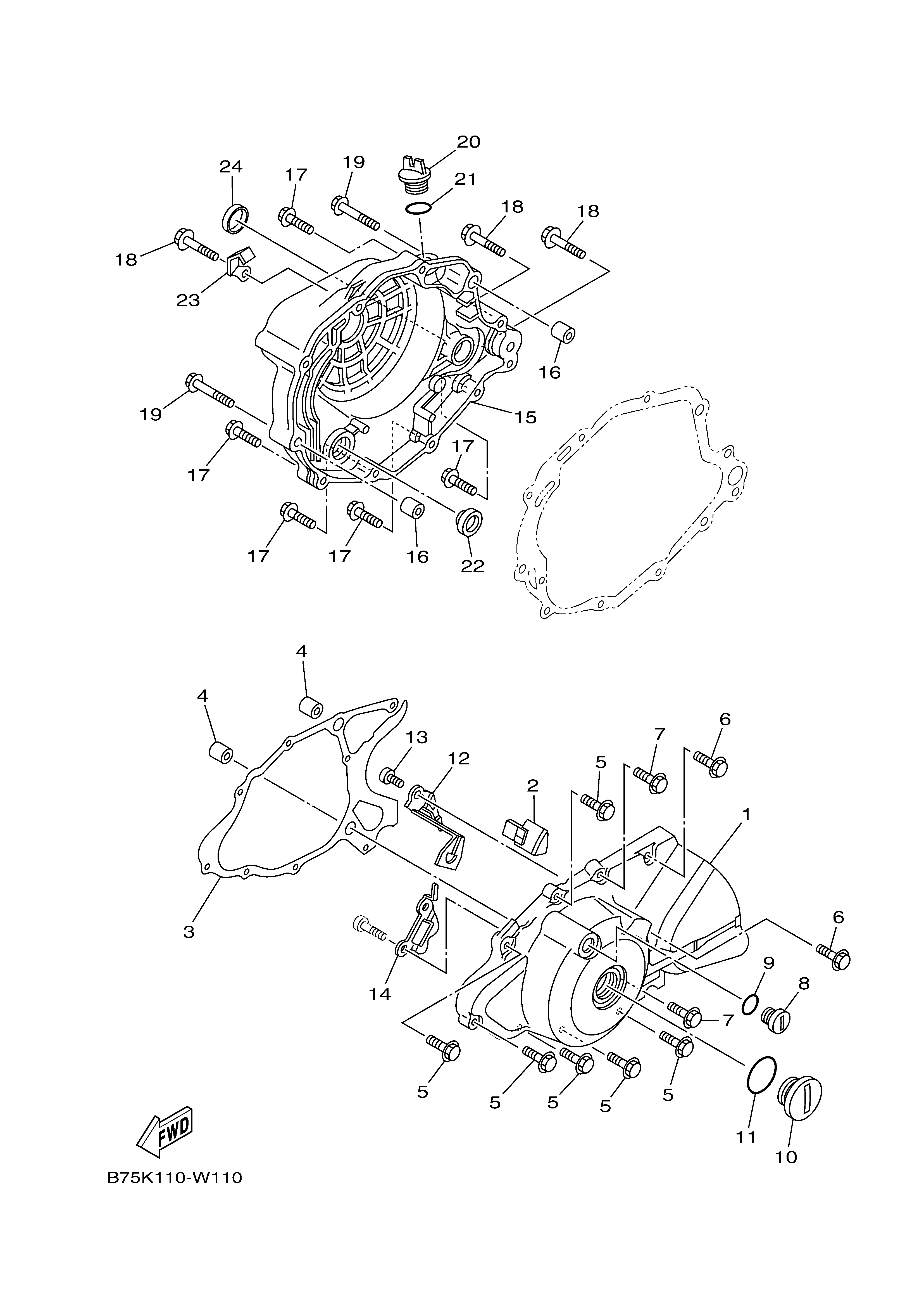 CRANKCASE COVER 1 Despieces