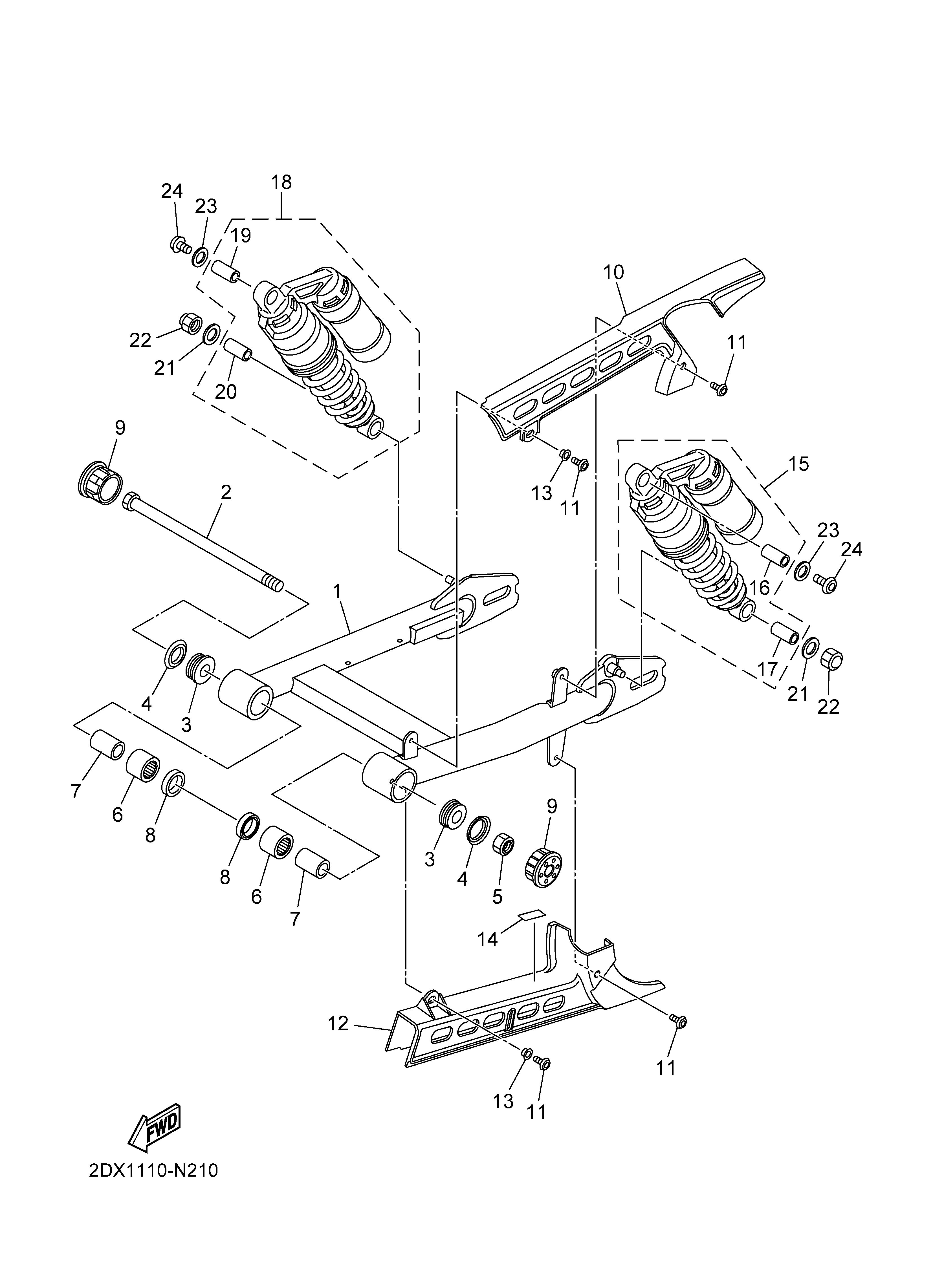 REAR ARM SUSPENSION 爆炸图
