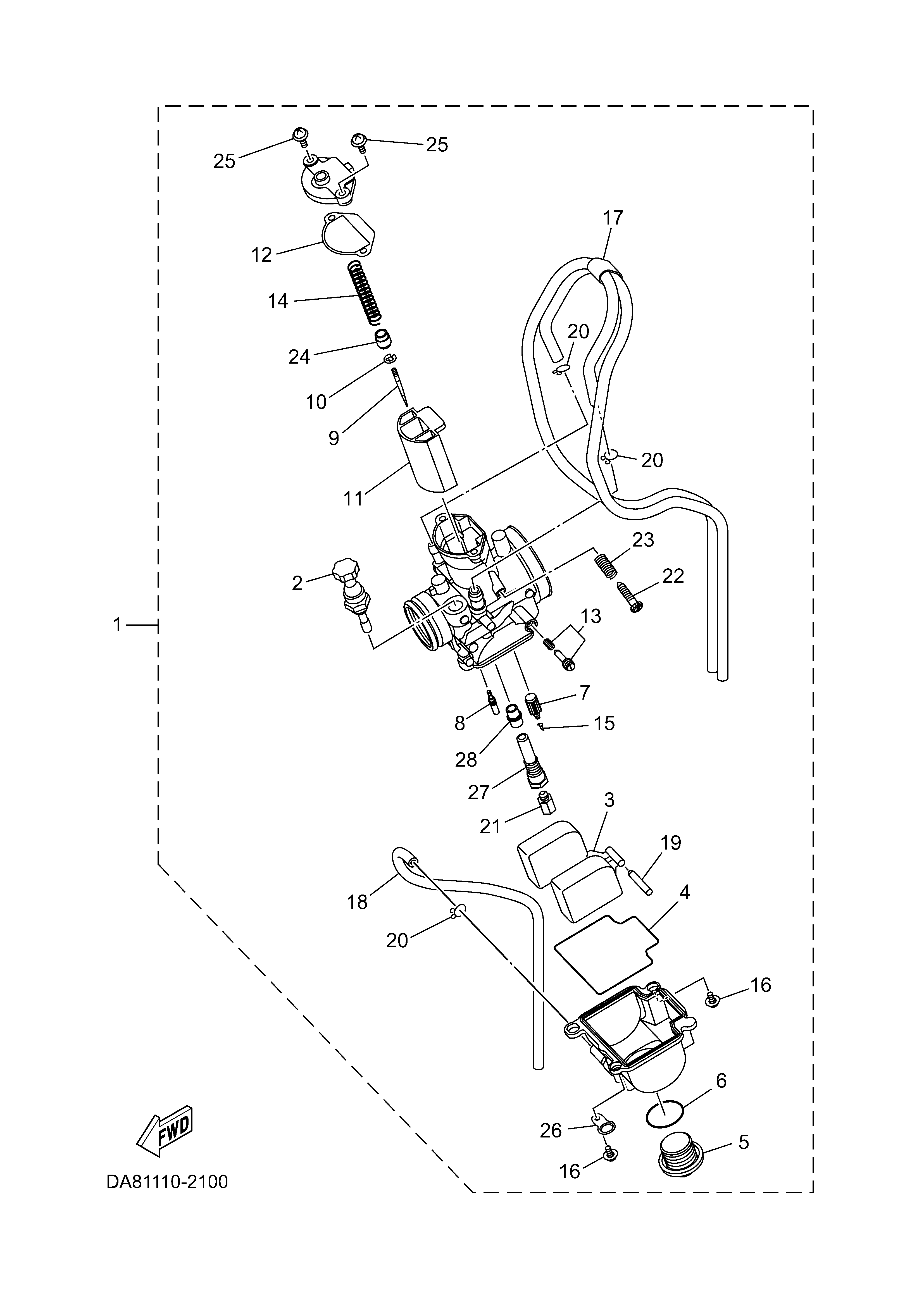 CARBURETOR ภาพแยกชิ้นส่วน