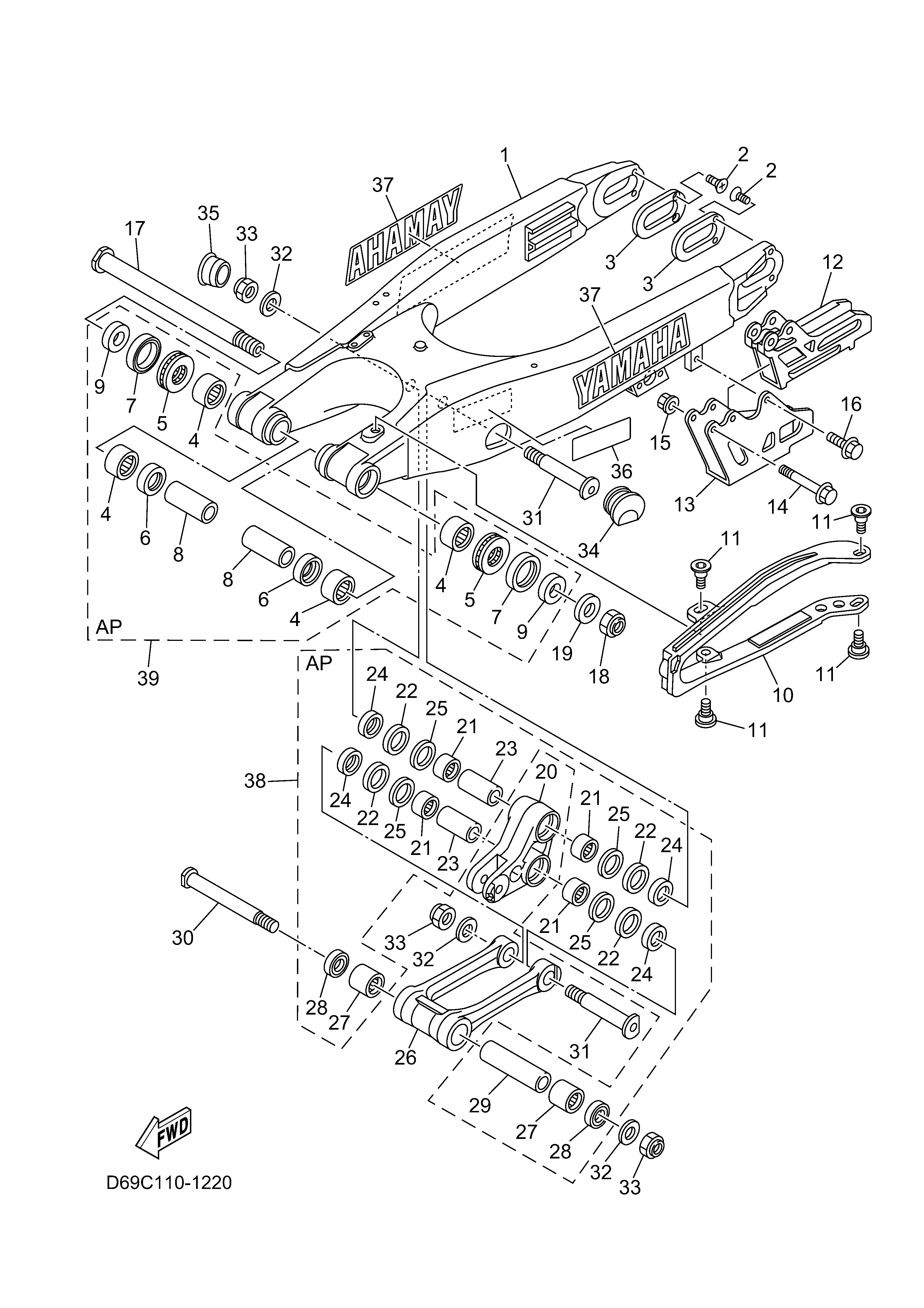 REAR ARM Exploded diagrams