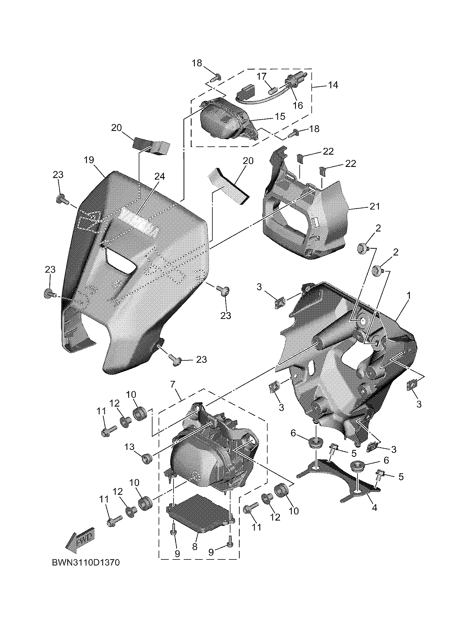 HEADLIGHT ภาพแยกชิ้นส่วน