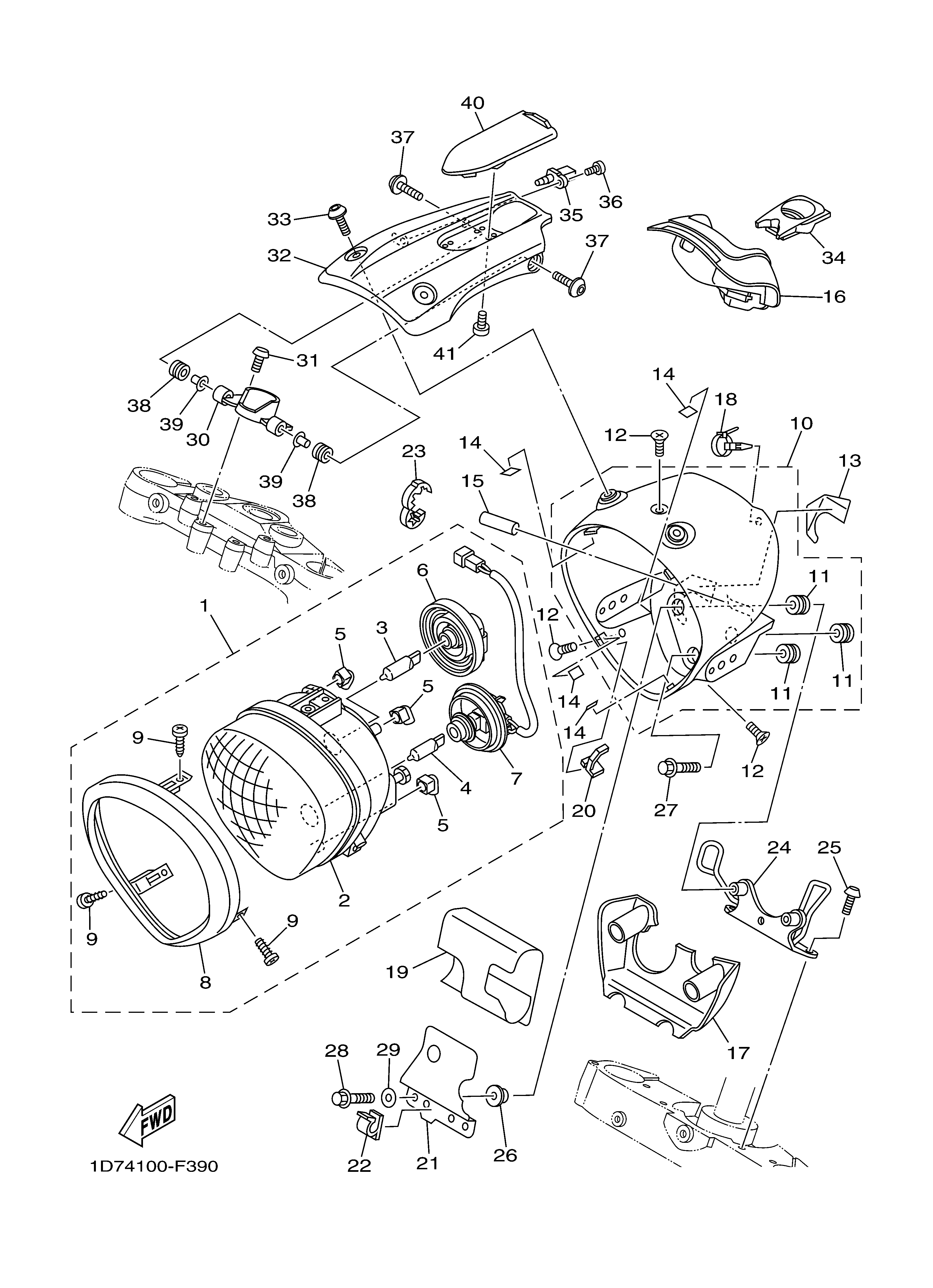 HEADLIGHT 爆炸图