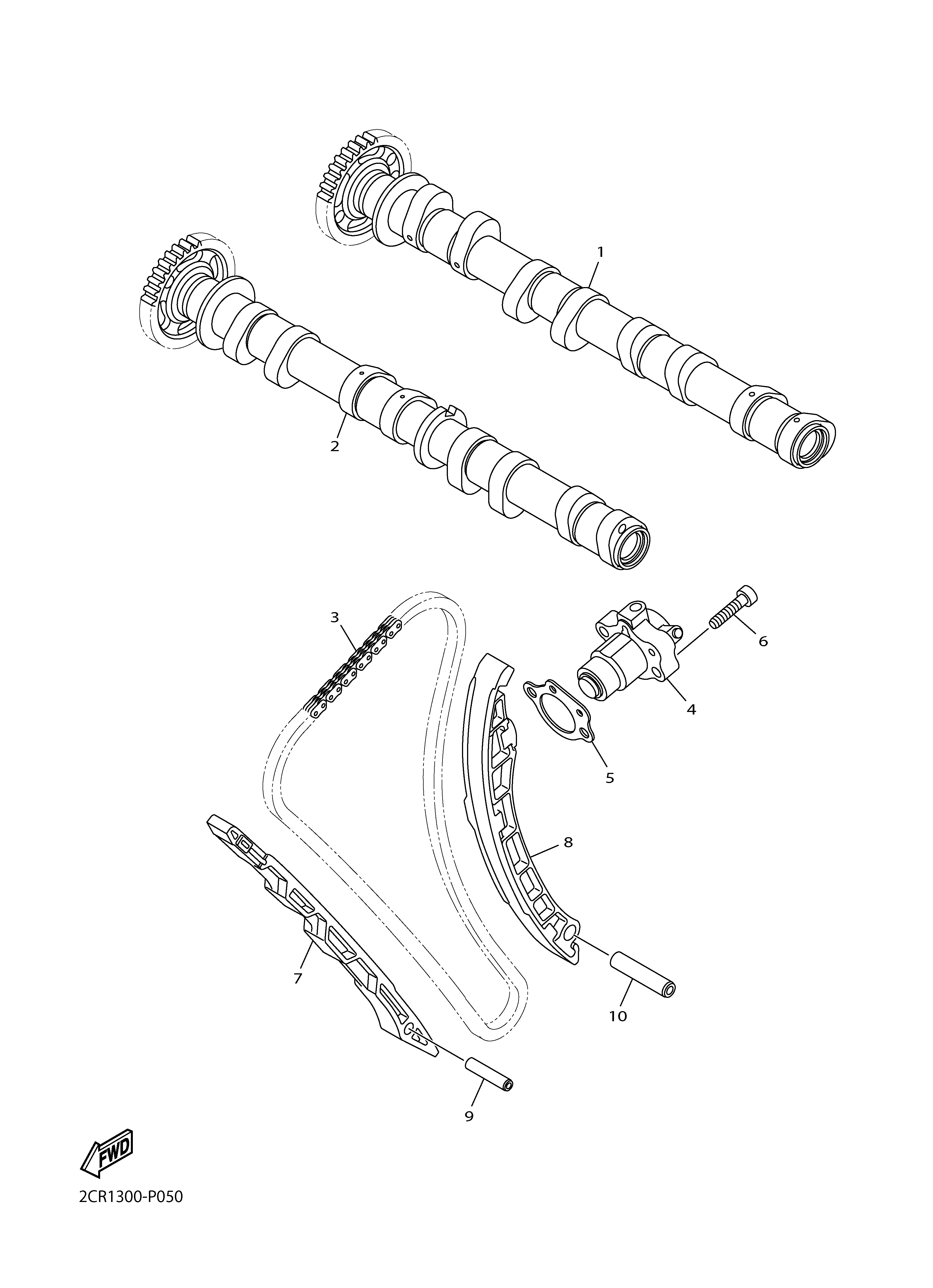 CAMSHAFT CHAIN ภาพแยกชิ้นส่วน