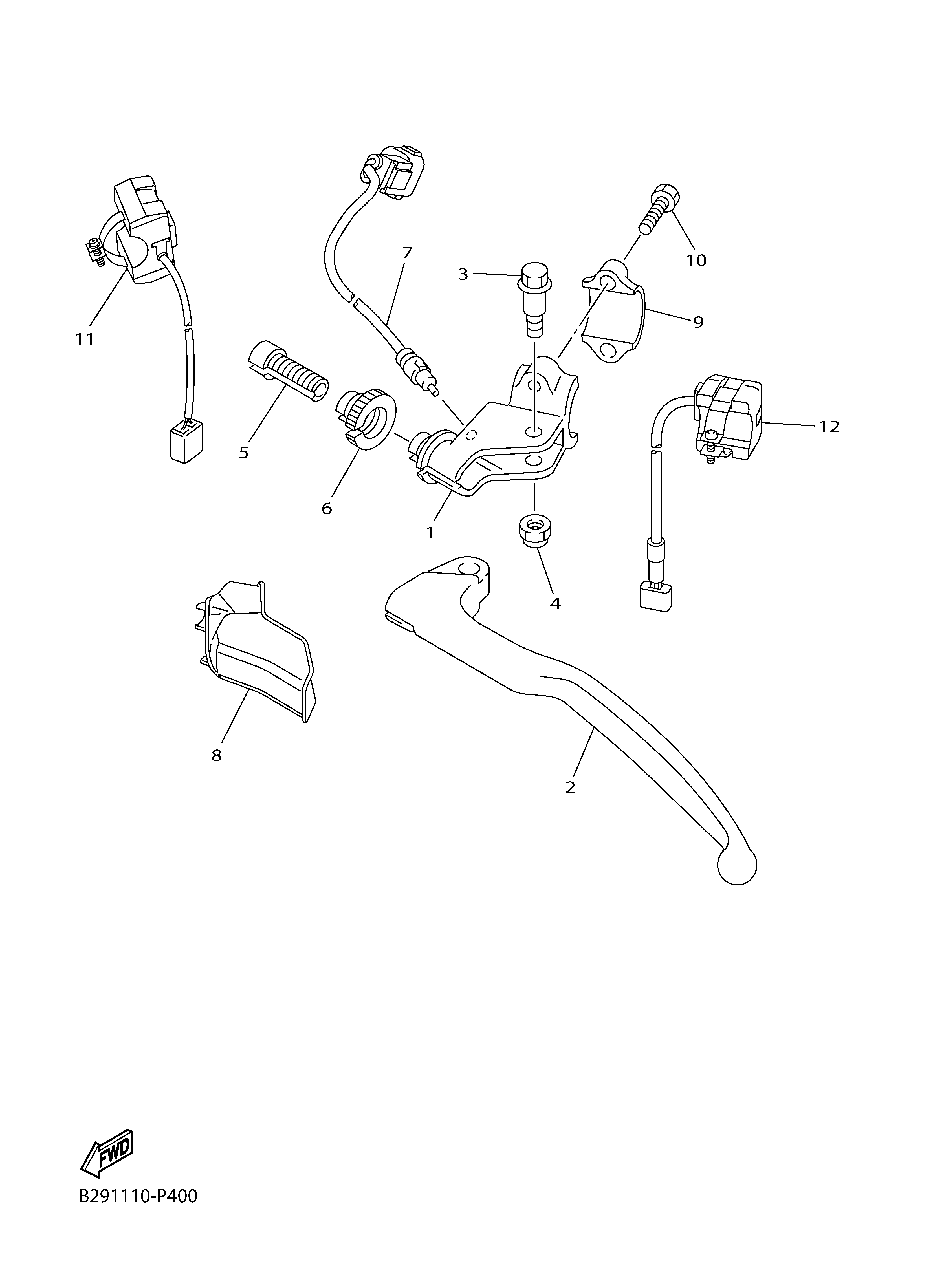 HANDLE SWITCH LEVER ภาพแยกชิ้นส่วน