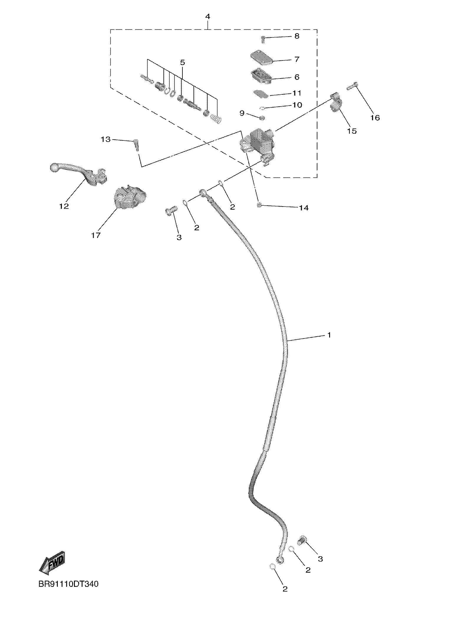 FRONT MASTER CYLINDER 爆炸图