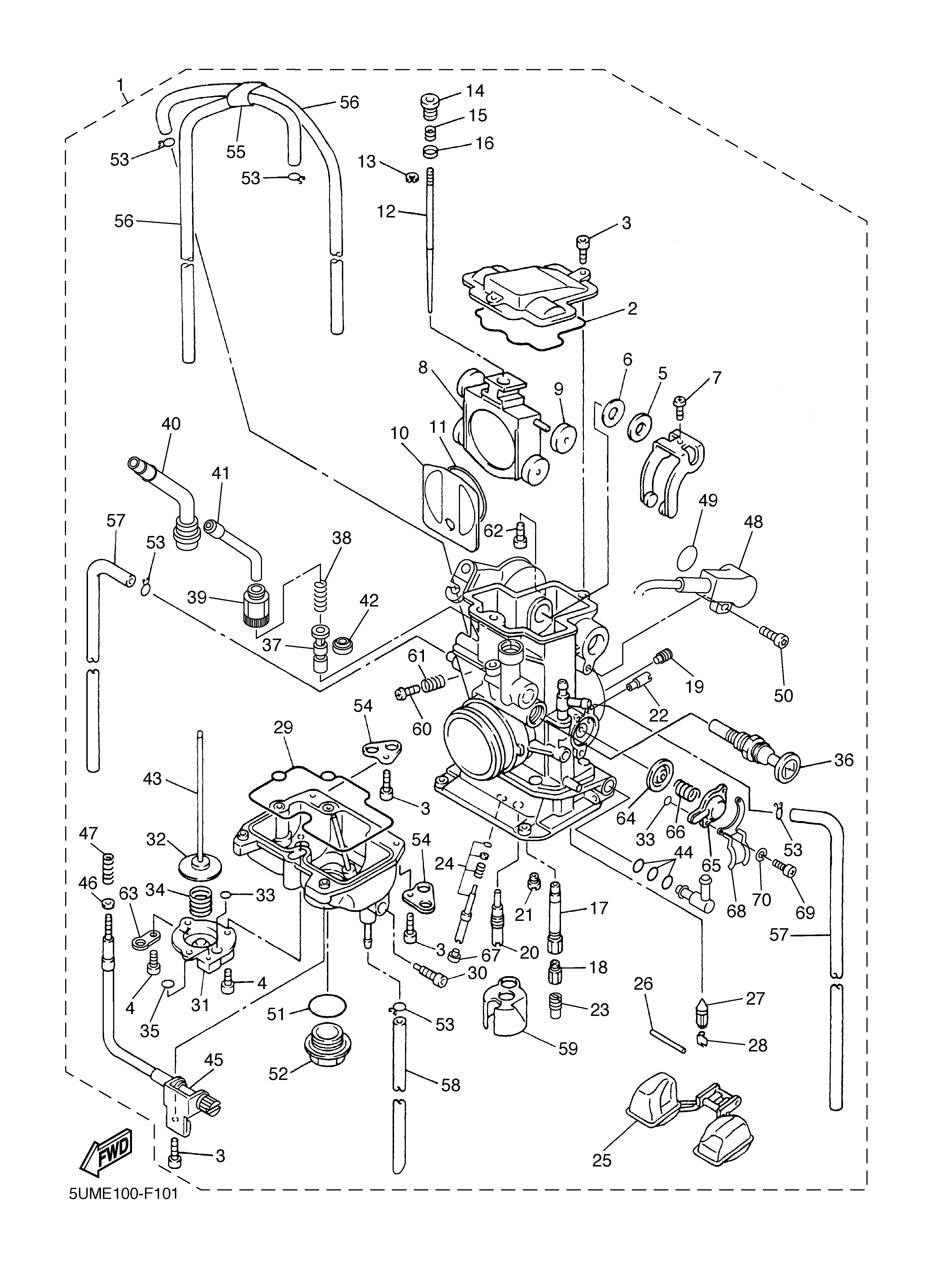 CARBURETOR ภาพแยกชิ้นส่วน