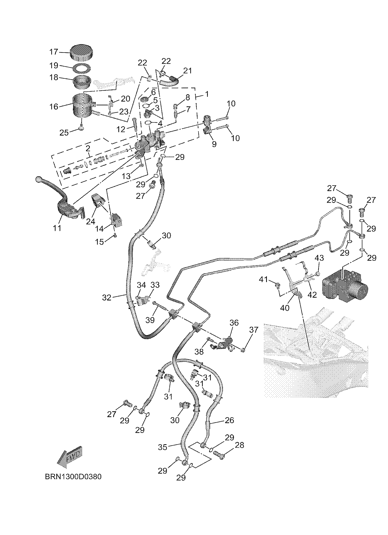 FRONT MASTER CYLINDER Exploded diagrams