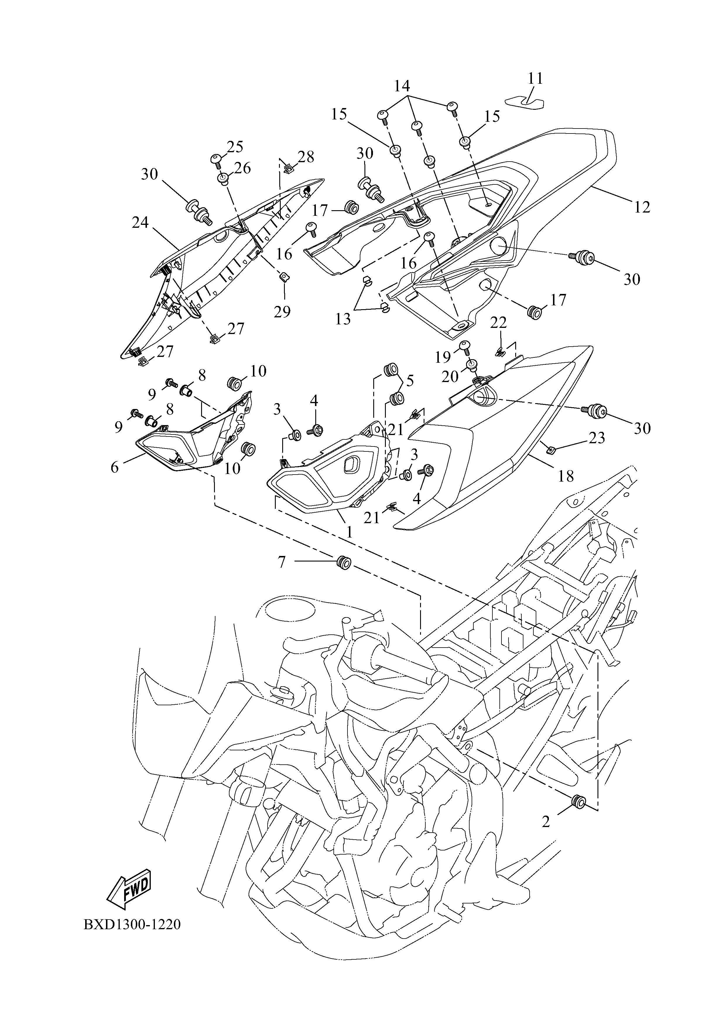 SIDE COVER Exploded diagrams