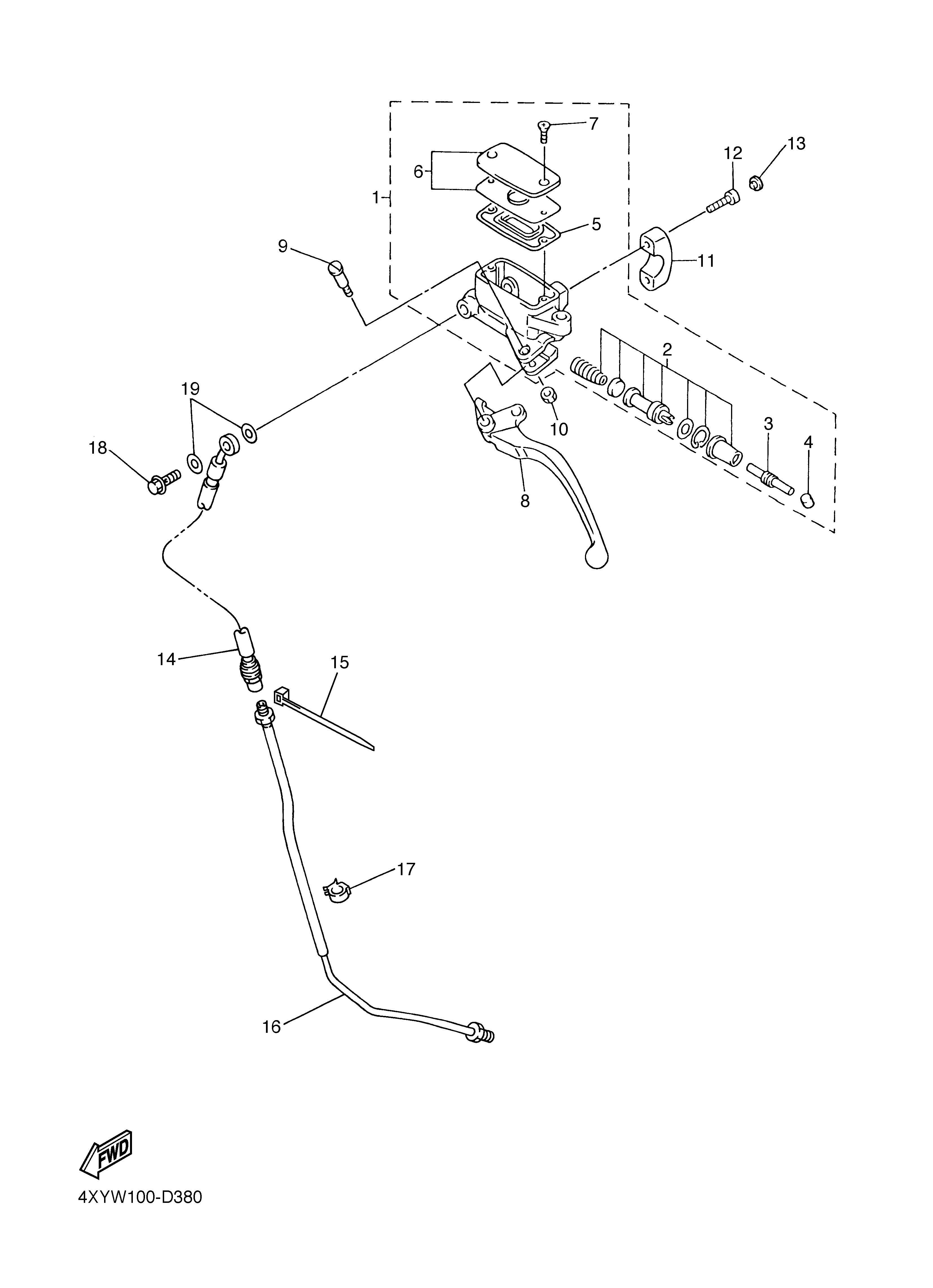 FRONT MASTER CYLINDER 2 Exploded diagrams