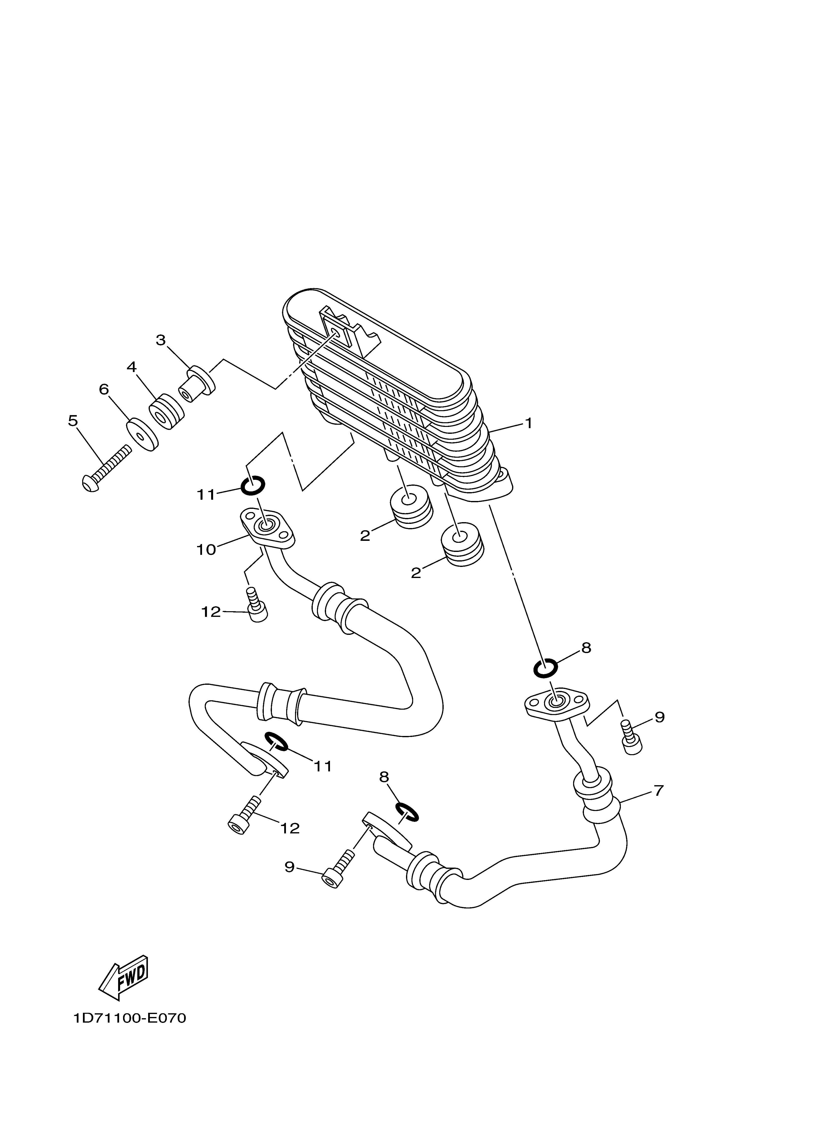 OIL COOLER ภาพแยกชิ้นส่วน