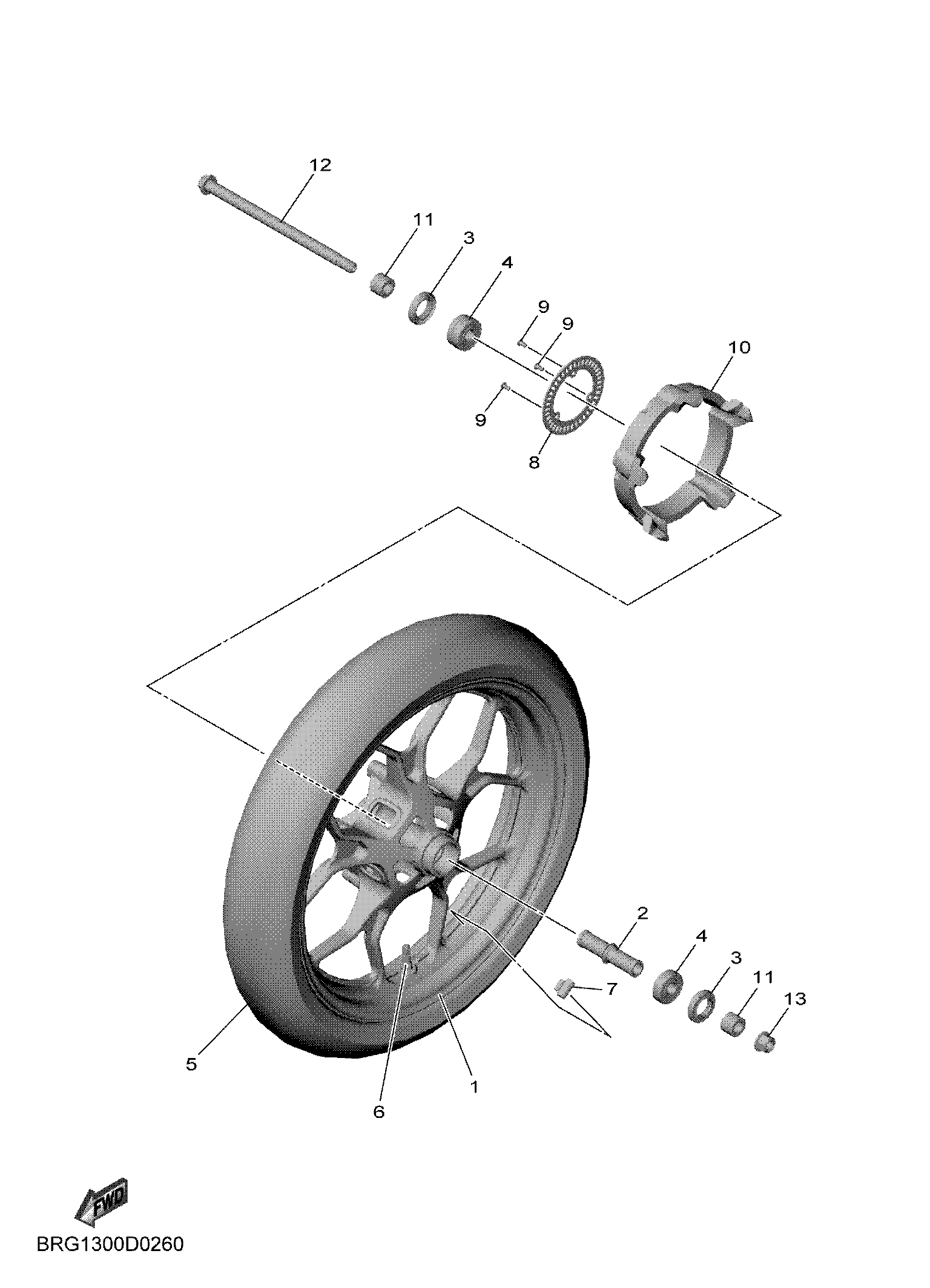 FRONT WHEEL Sơ đồ tách chi tiết