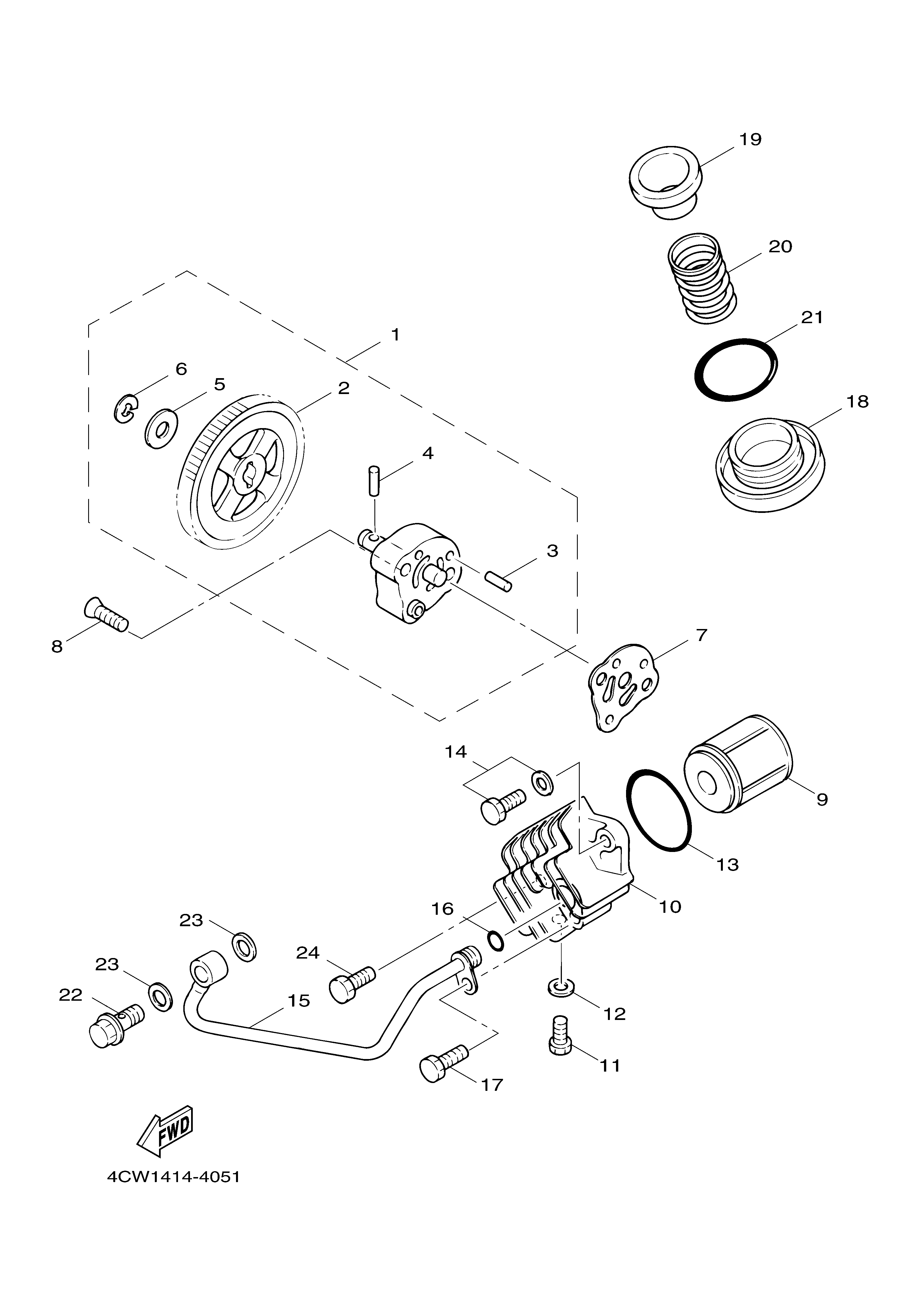OIL PUMP Diagram terurai