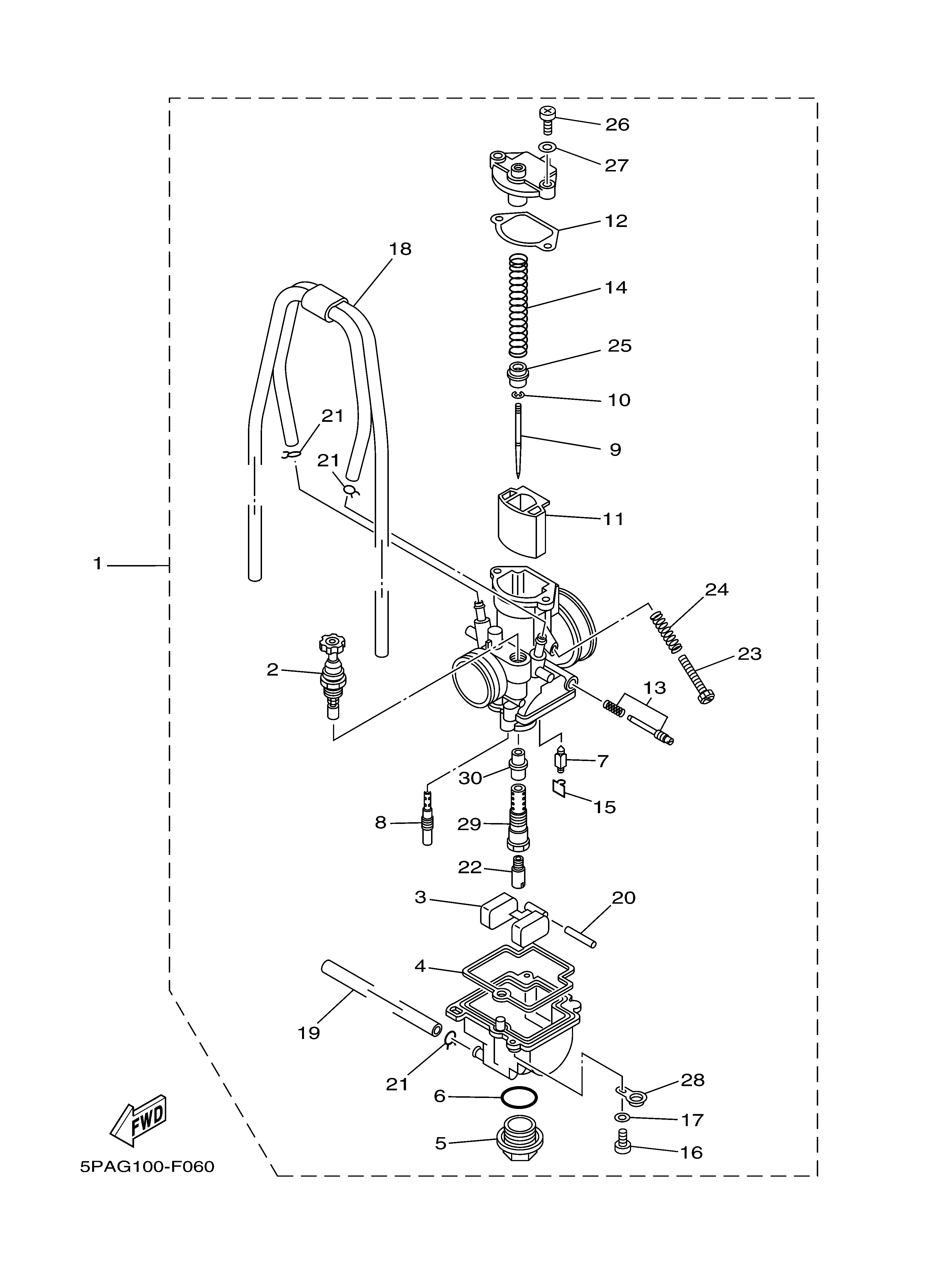 CARBURETOR ภาพแยกชิ้นส่วน
