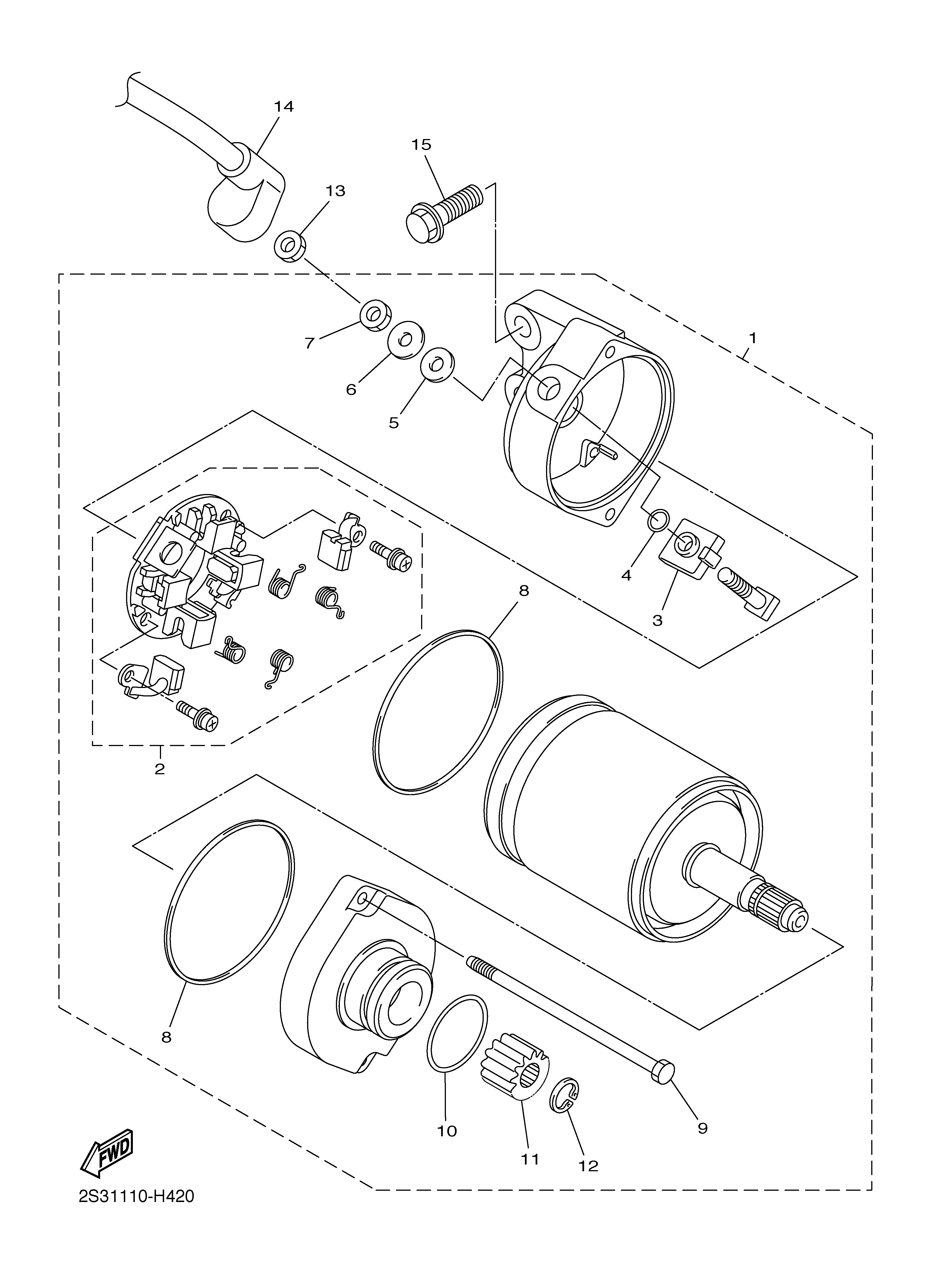 STARTING MOTOR Sơ đồ tách chi tiết