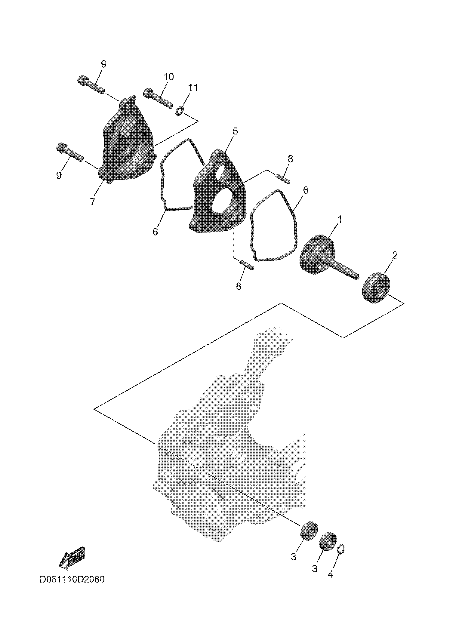 WATER PUMP Diagram terurai