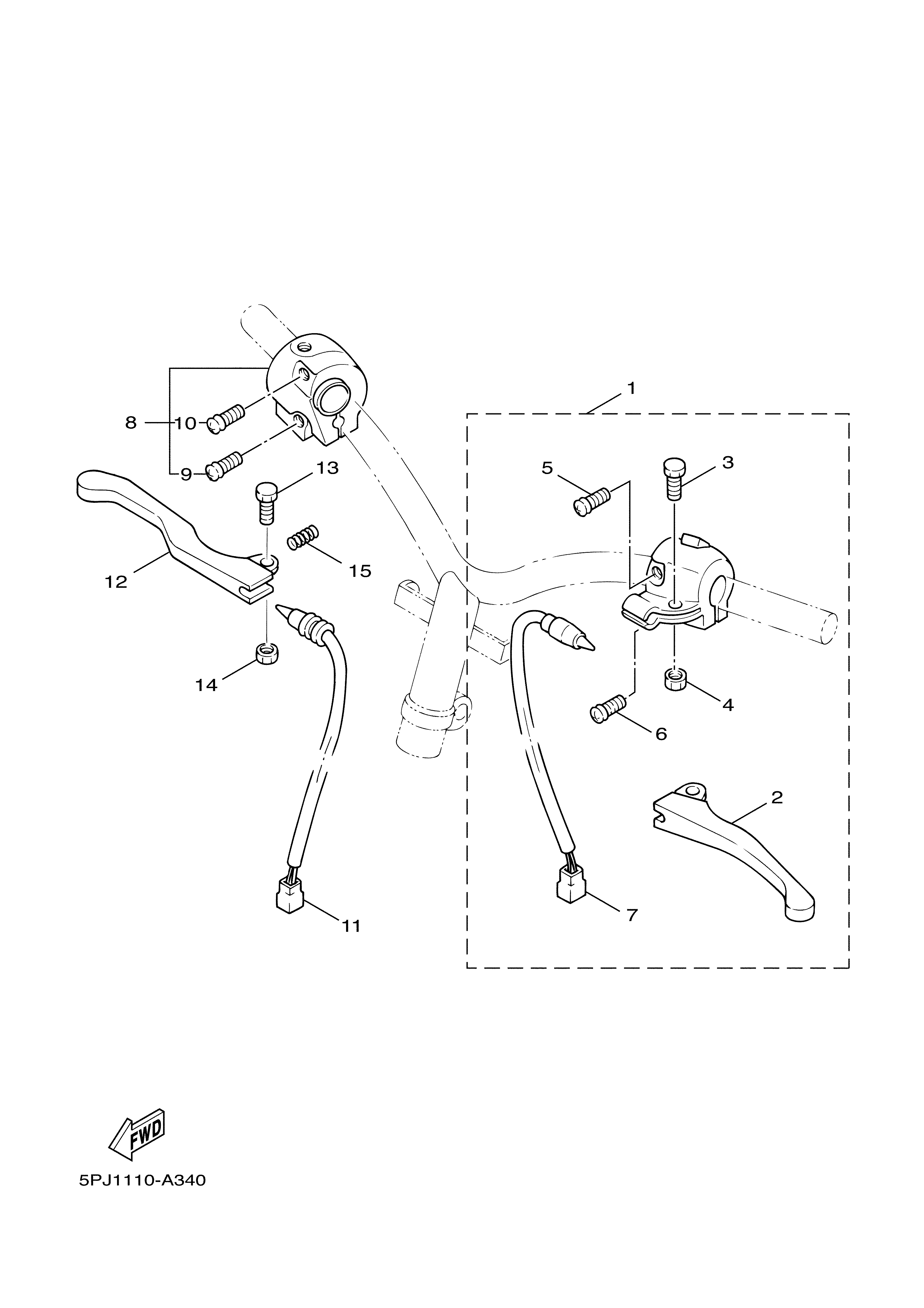 HANDLE SWITCH LEVER Diagram terurai