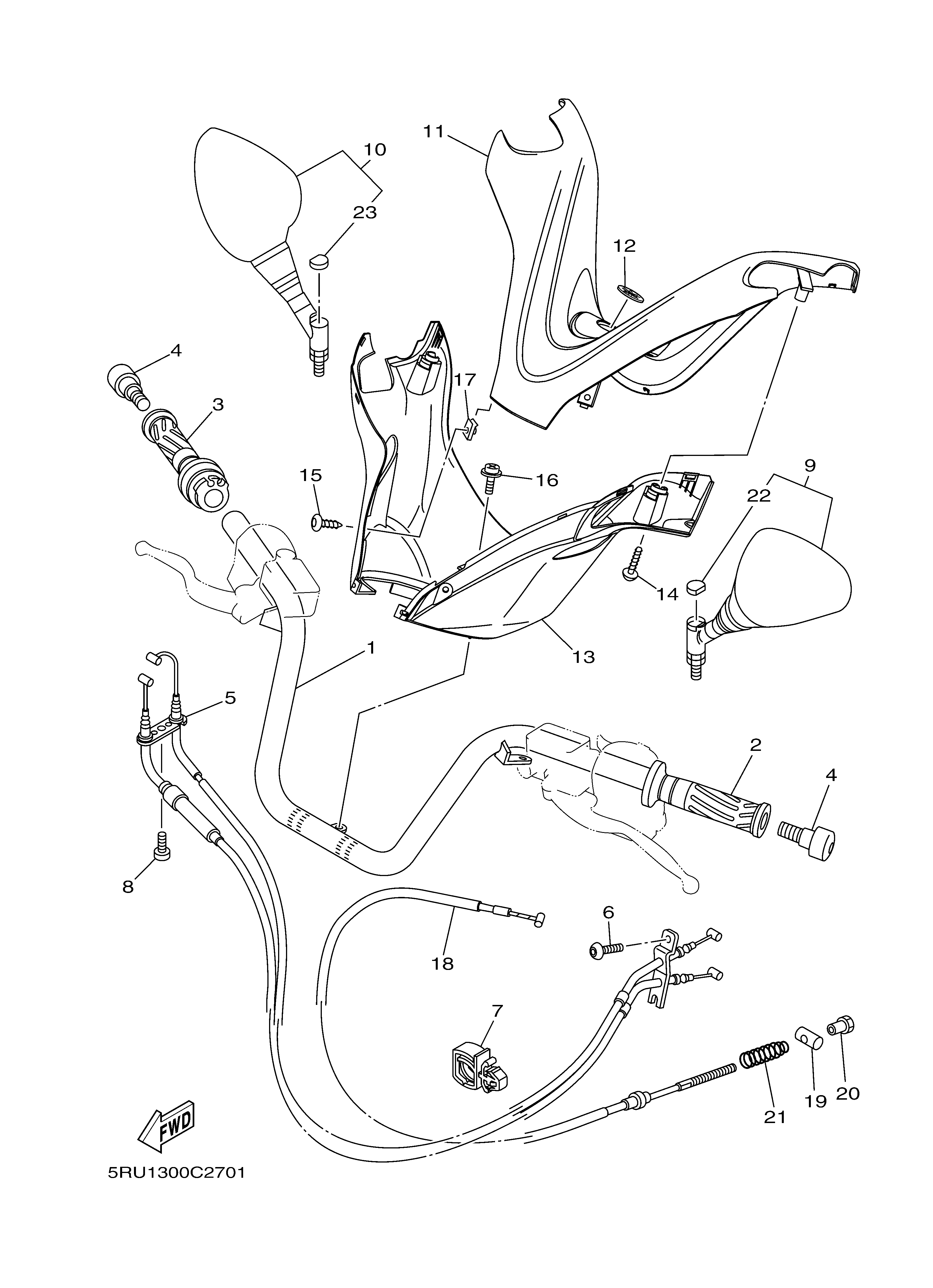 STEERING HANDLE CABLE Despieces