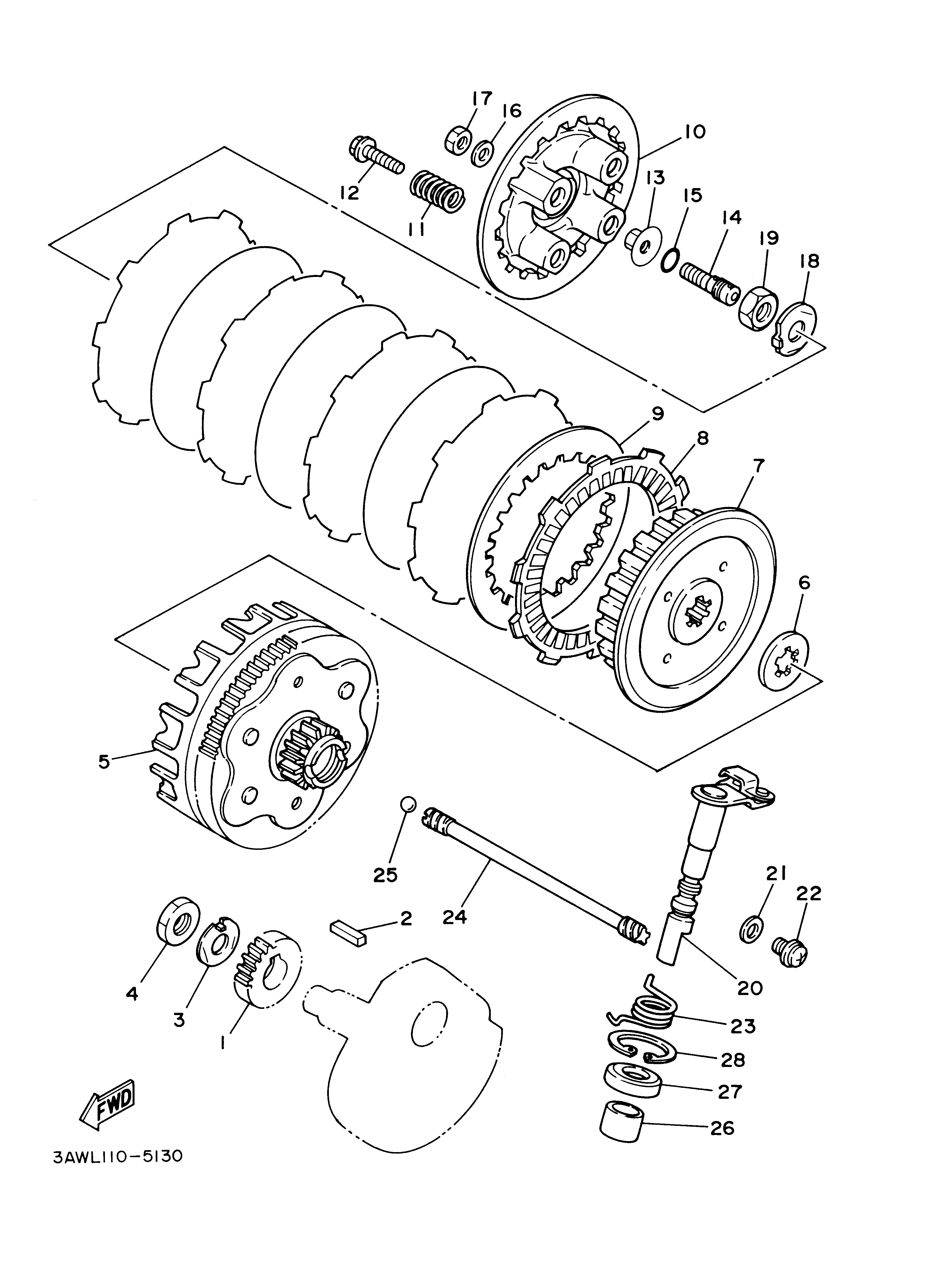 CLUTCH Exploded diagrams