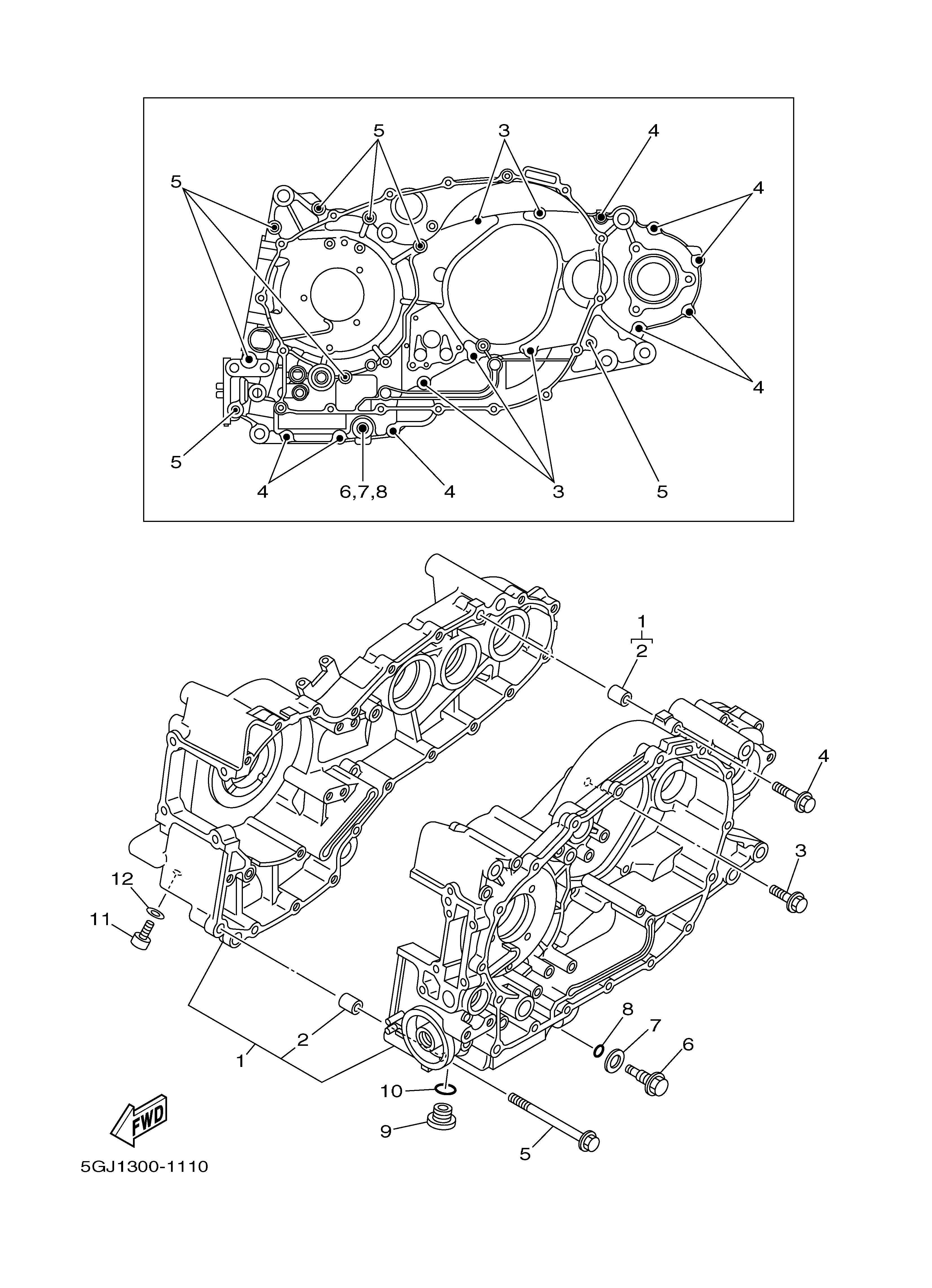 CRANKCASE Exploded diagrams