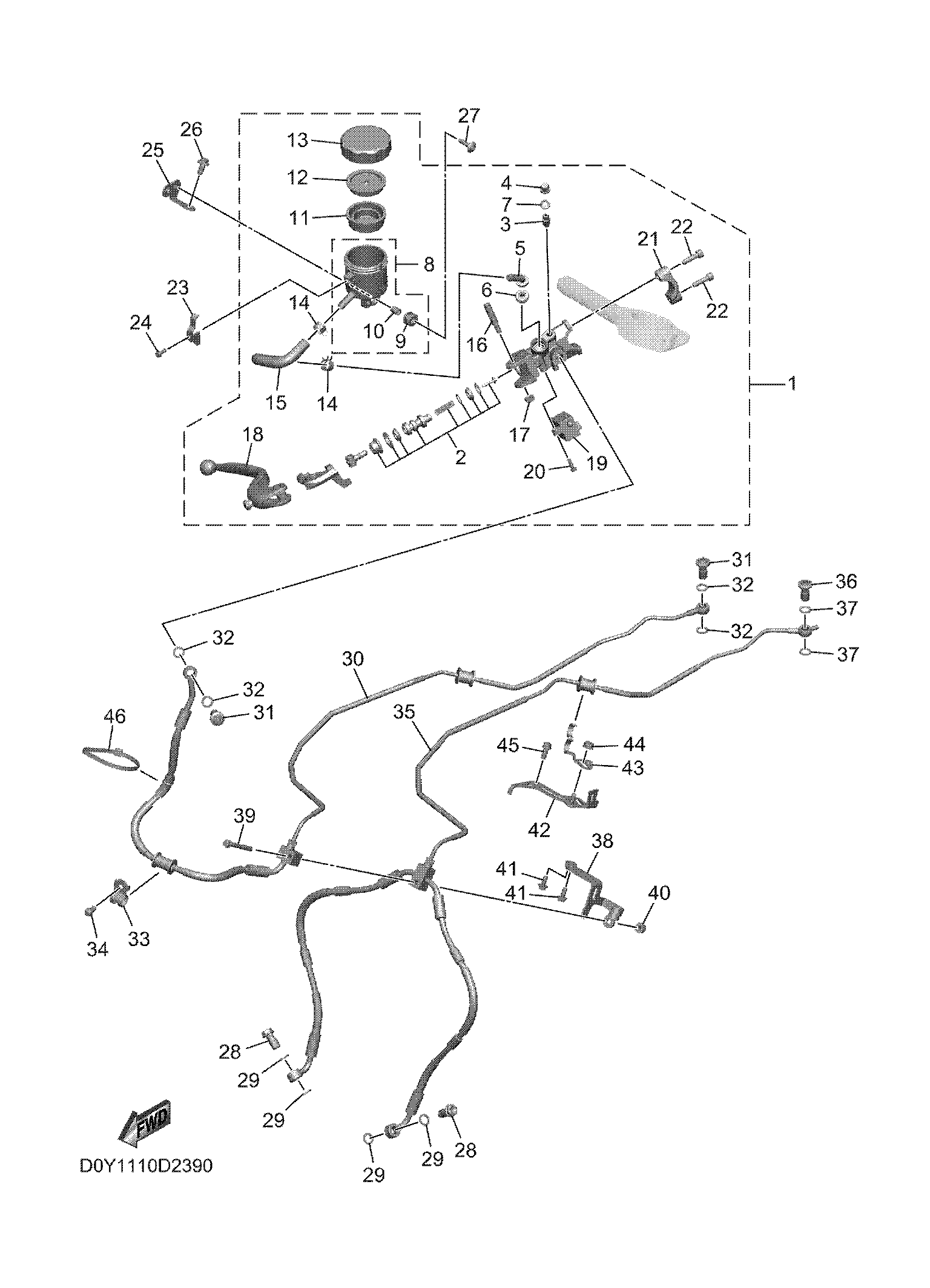 FRONT MASTER CYLINDER Vistas explodidas