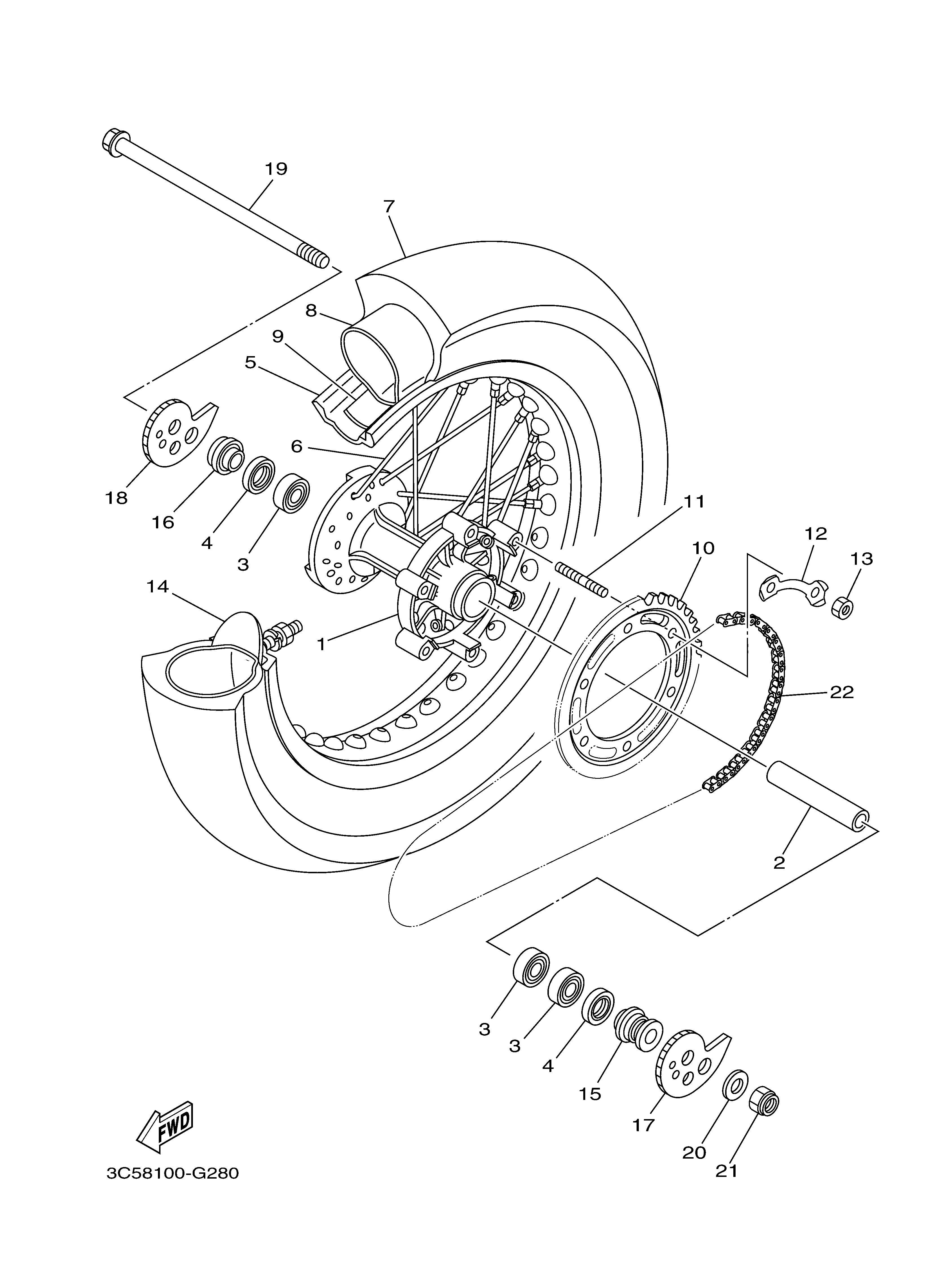 REAR WHEEL Despieces