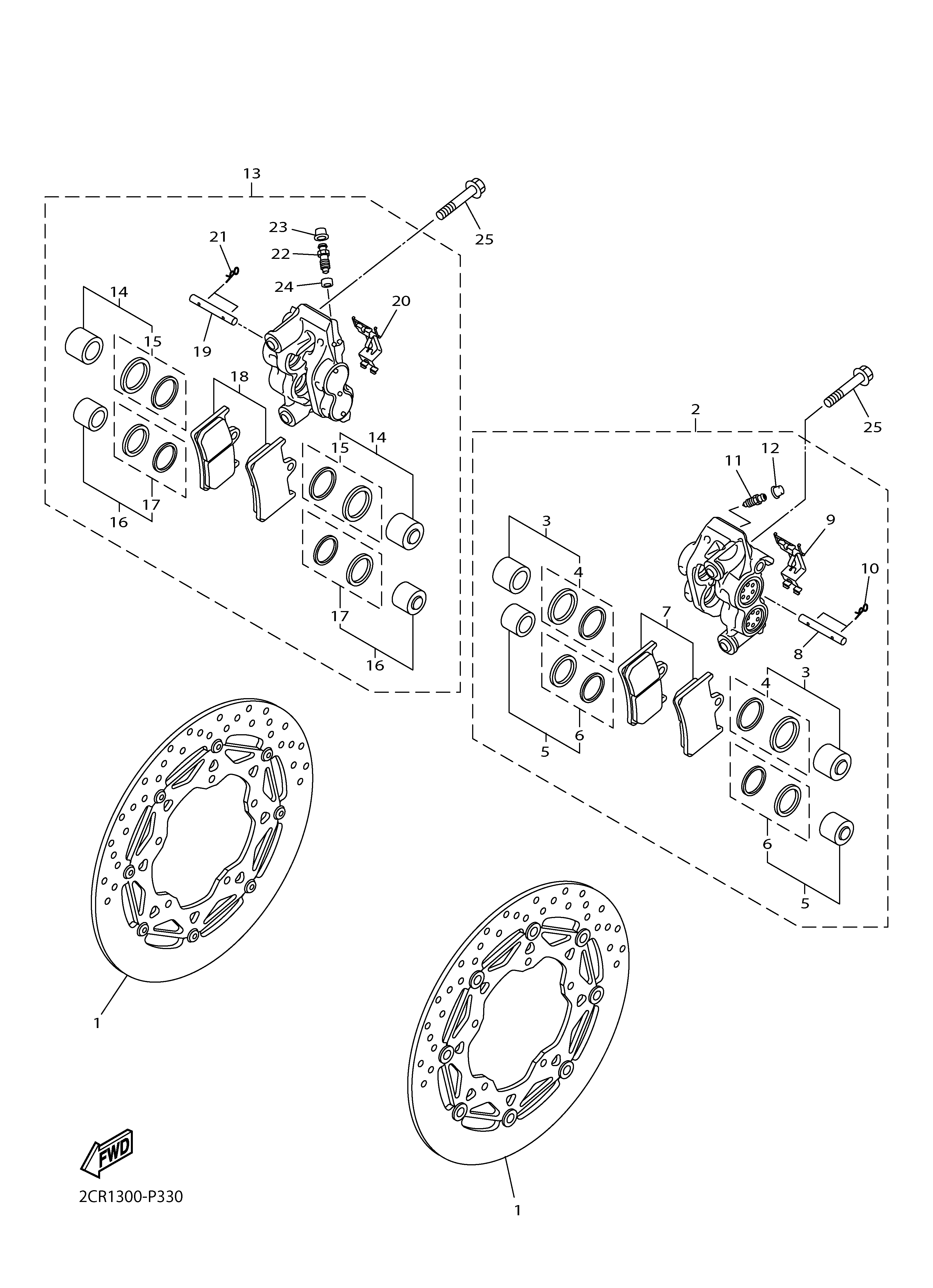 FRONT BRAKE CALIPER Despieces
