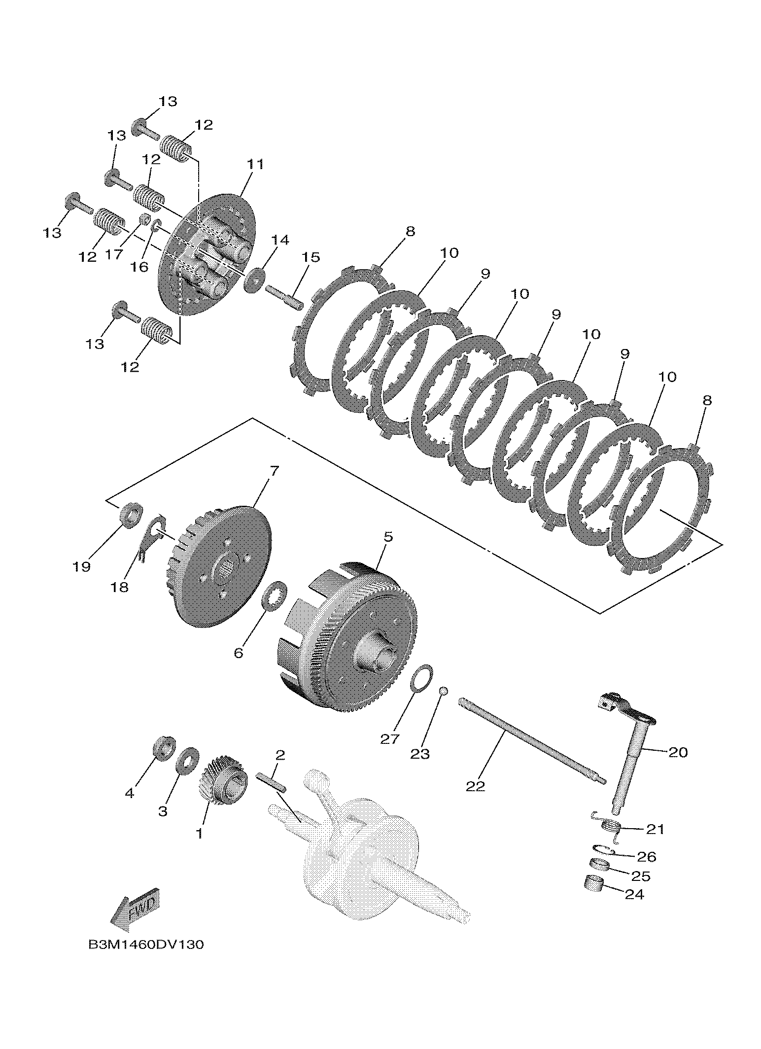 CLUTCH Sơ đồ tách chi tiết