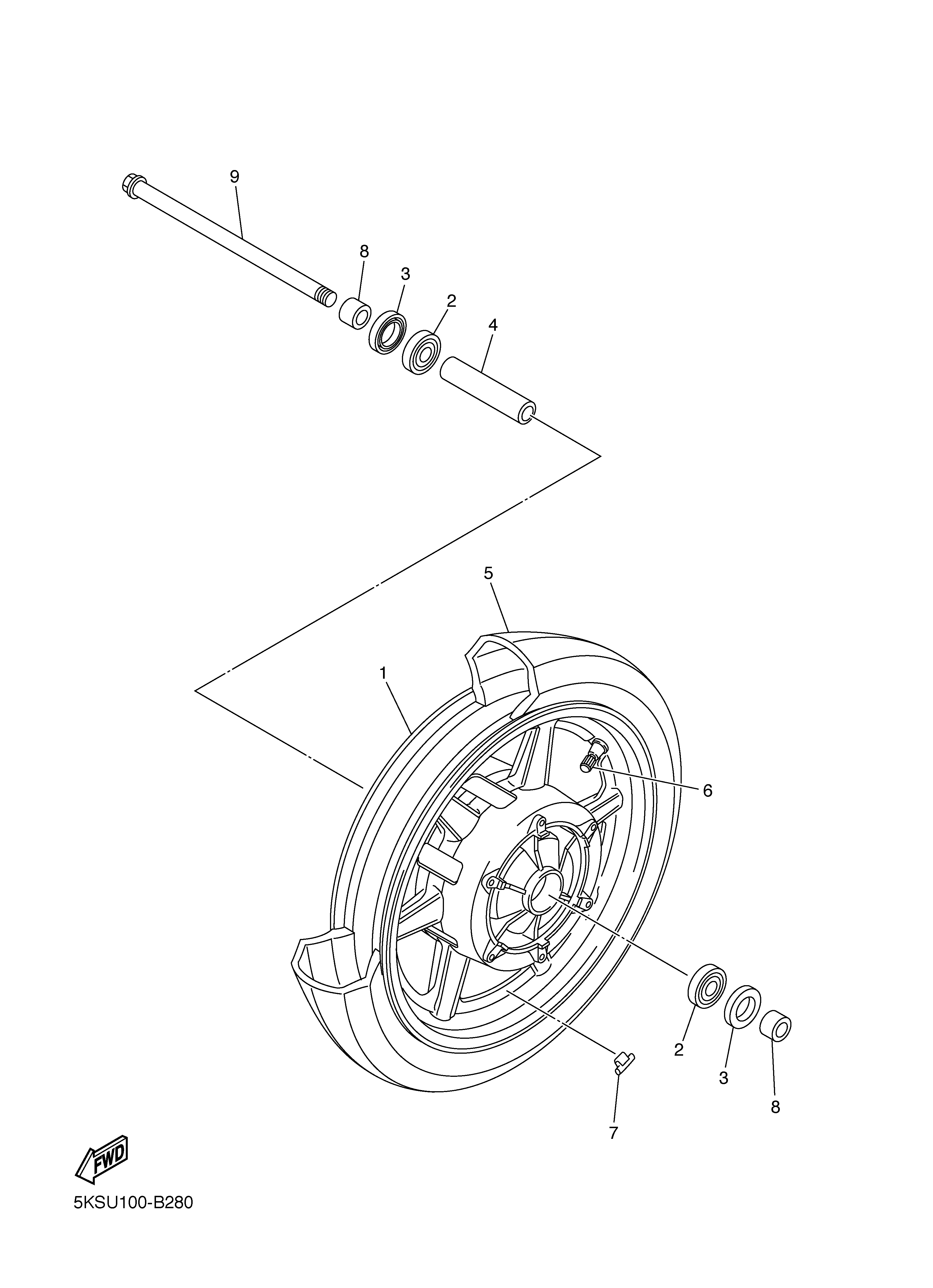 FRONT WHEEL Exploded diagrams