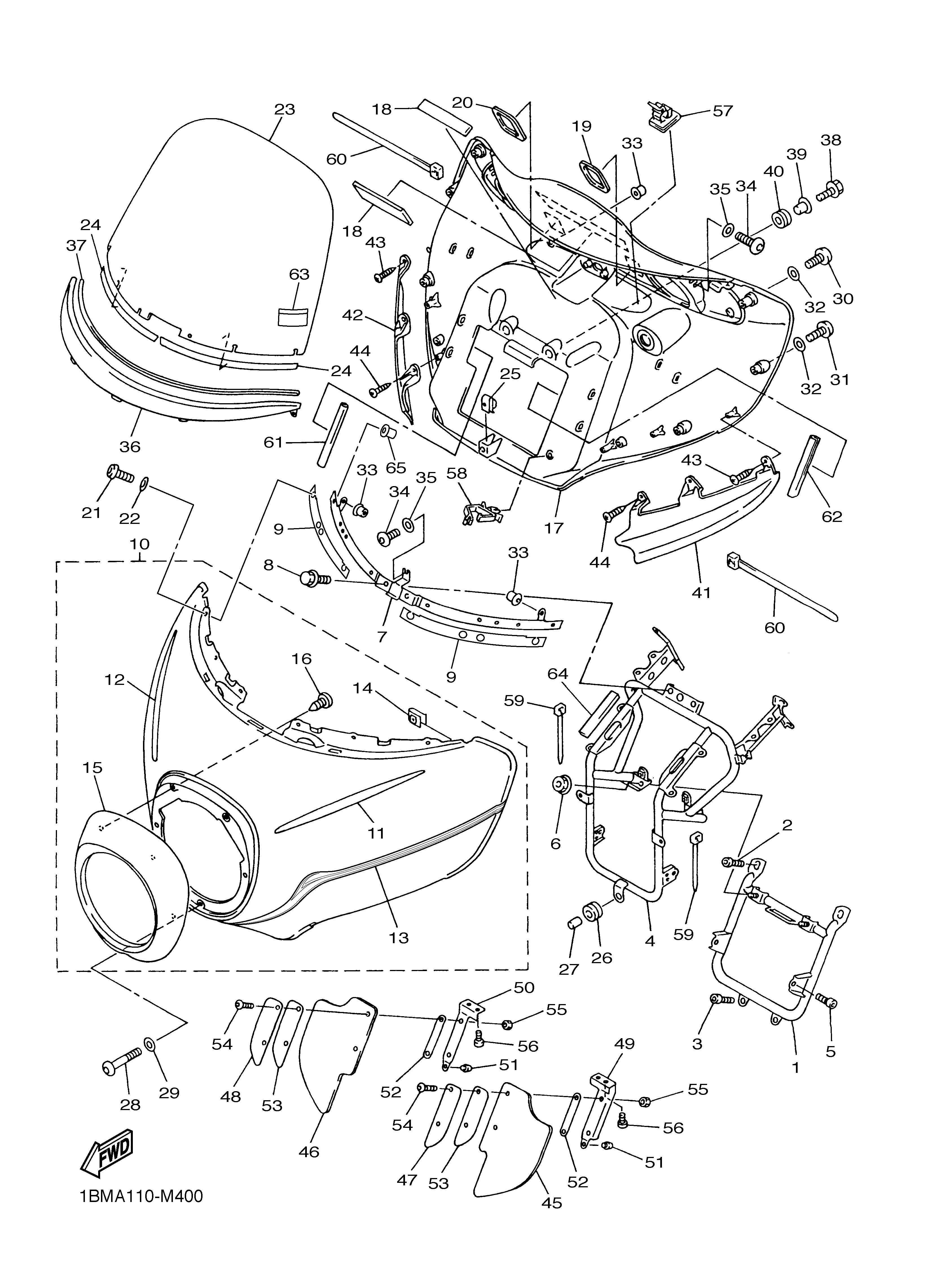 COWLING 1 Diagram terurai