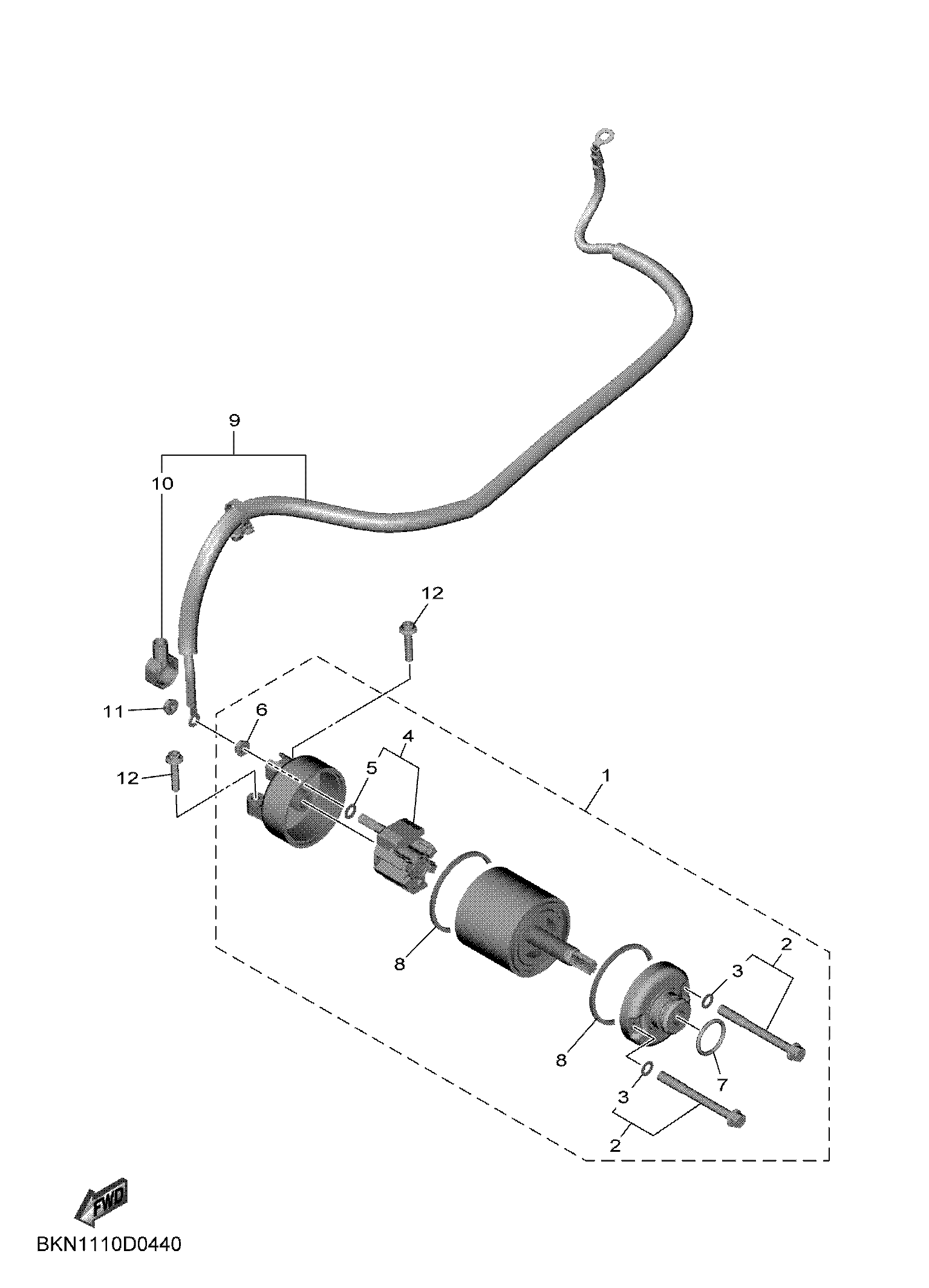 STARTING MOTOR Diagram terurai