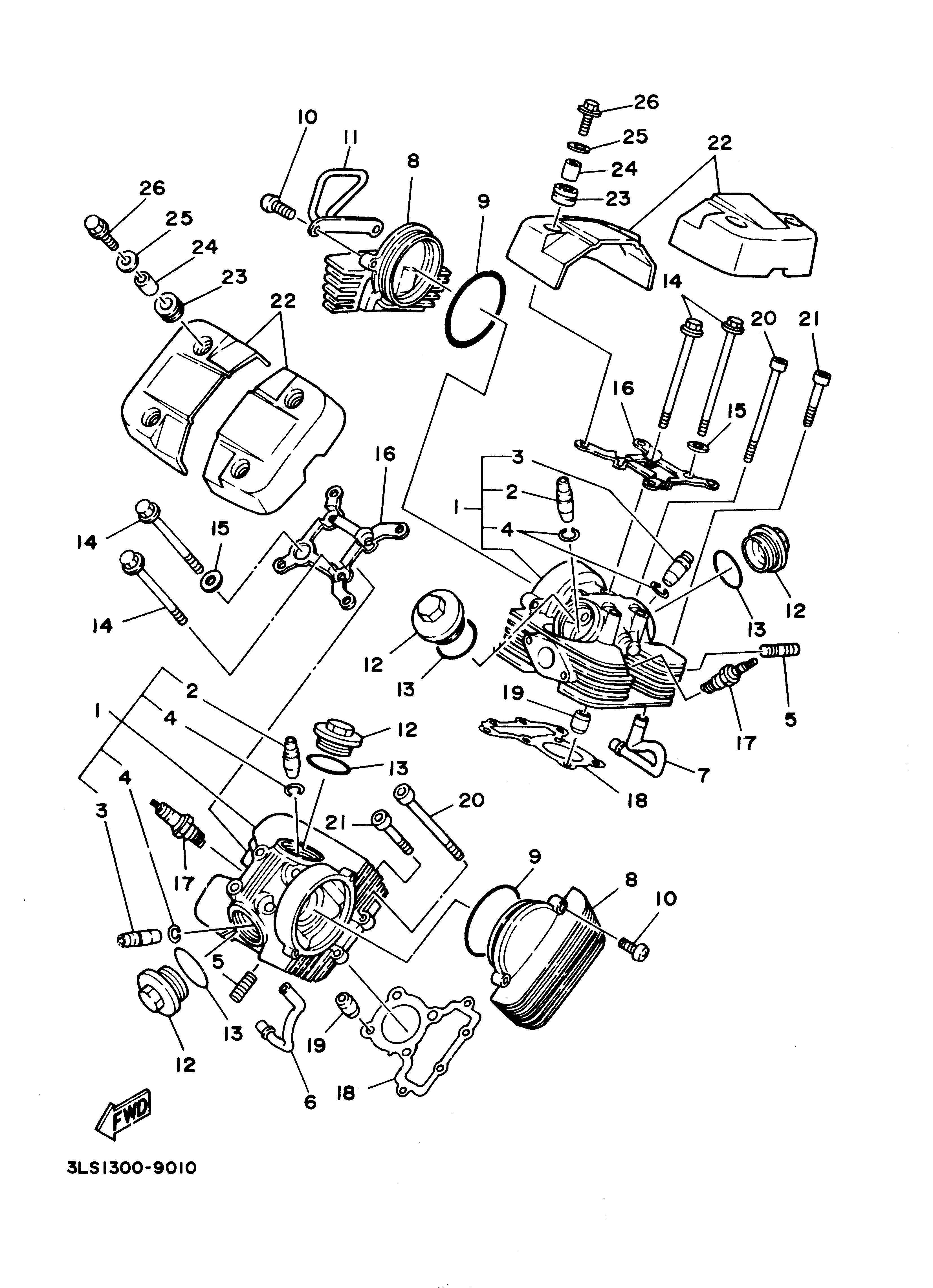 CYLINDER HEAD Diagram terurai