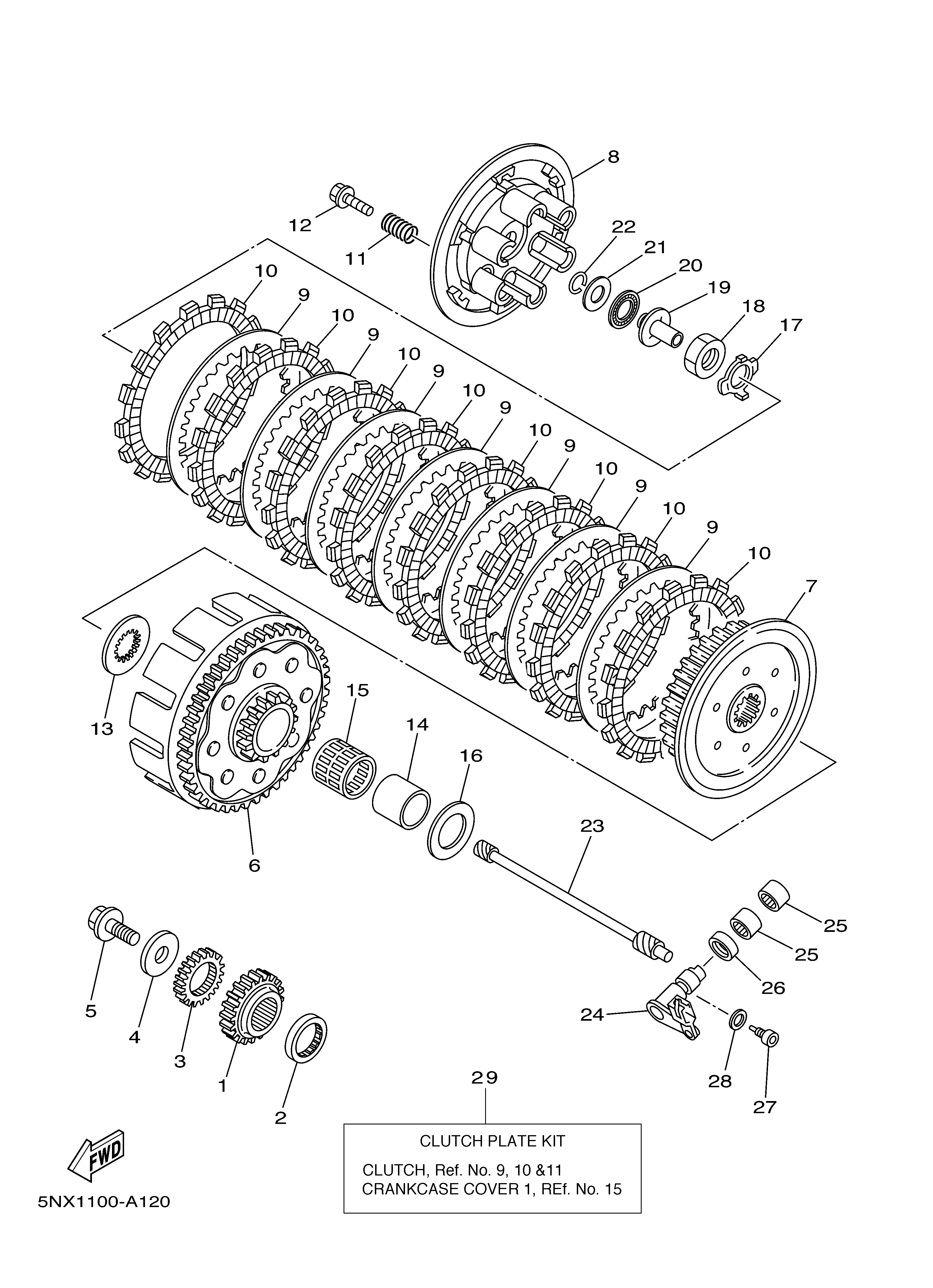 CLUTCH Sơ đồ tách chi tiết