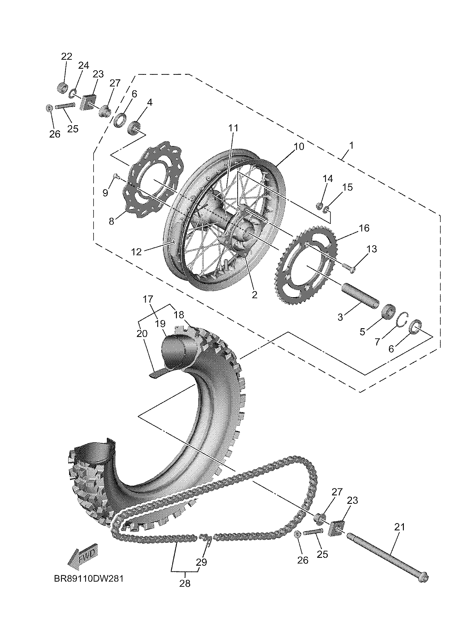 REAR WHEEL Despieces
