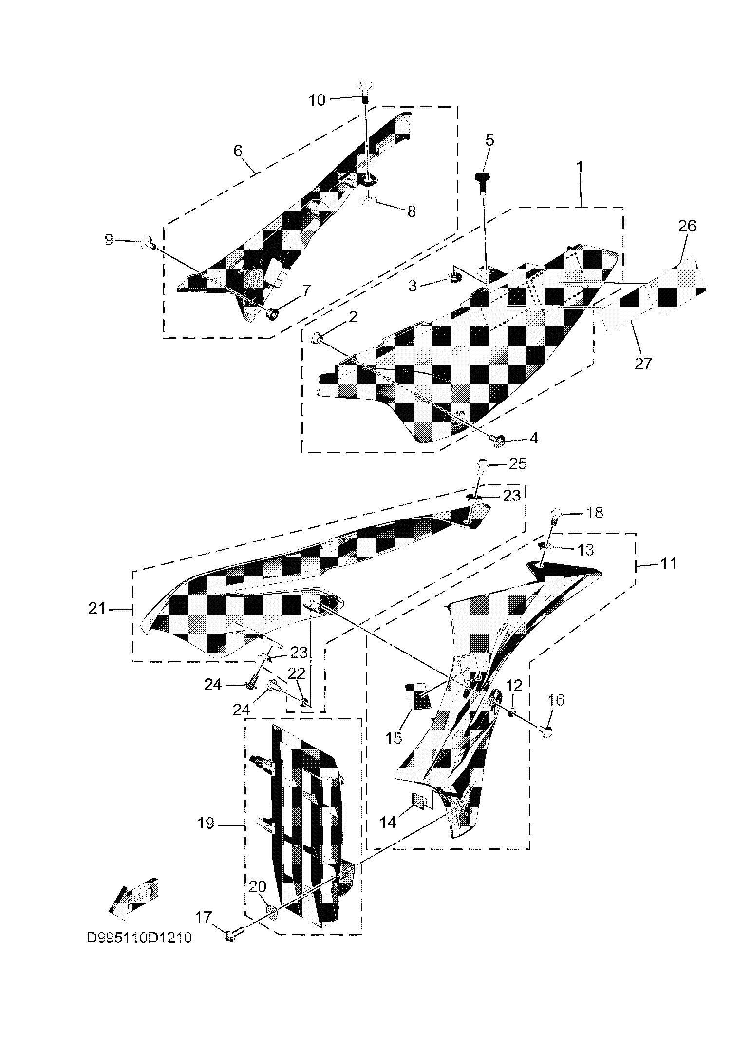 SIDE COVER Diagram terurai