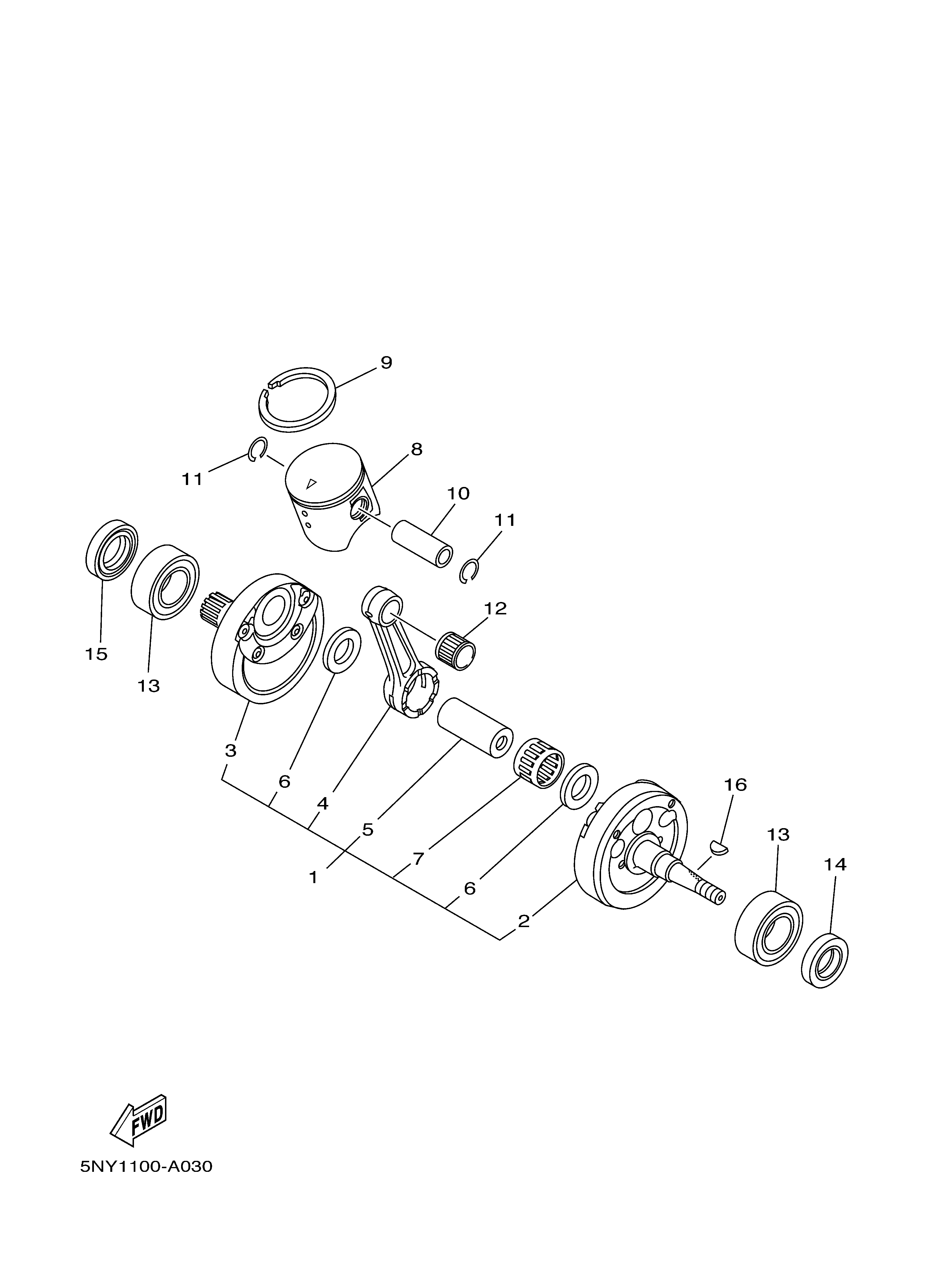CRANKSHAFT PISTON ภาพแยกชิ้นส่วน