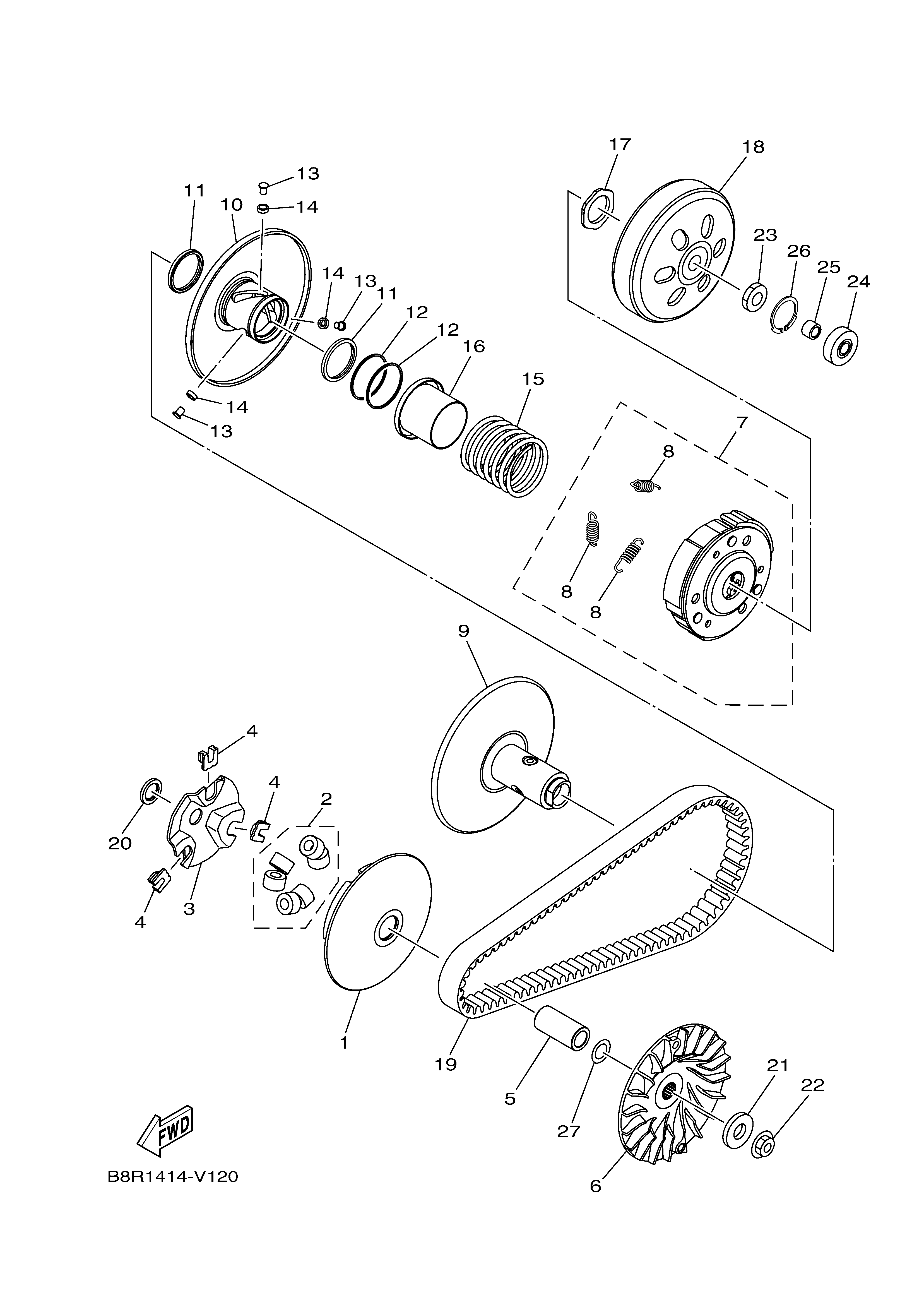 CLUTCH ภาพแยกชิ้นส่วน
